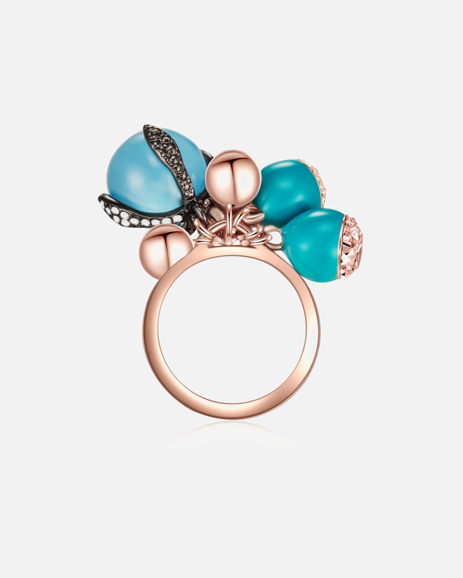 Pierścionek dla Kobieta Lulu & Jane Stop metali Zdobienie kryształkami Swarovski® 52