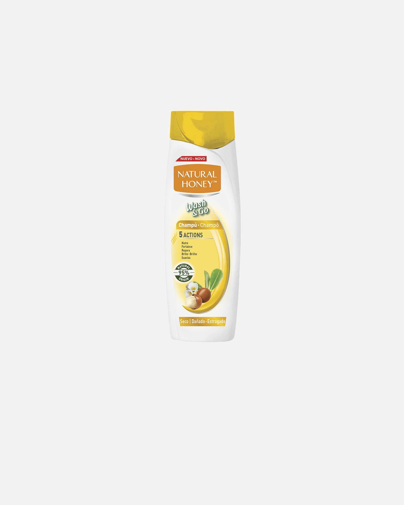 Szampon do włosów dla Unisex Natural Honey Szampon WASH & GO do włosów zniszczonych 400 ml