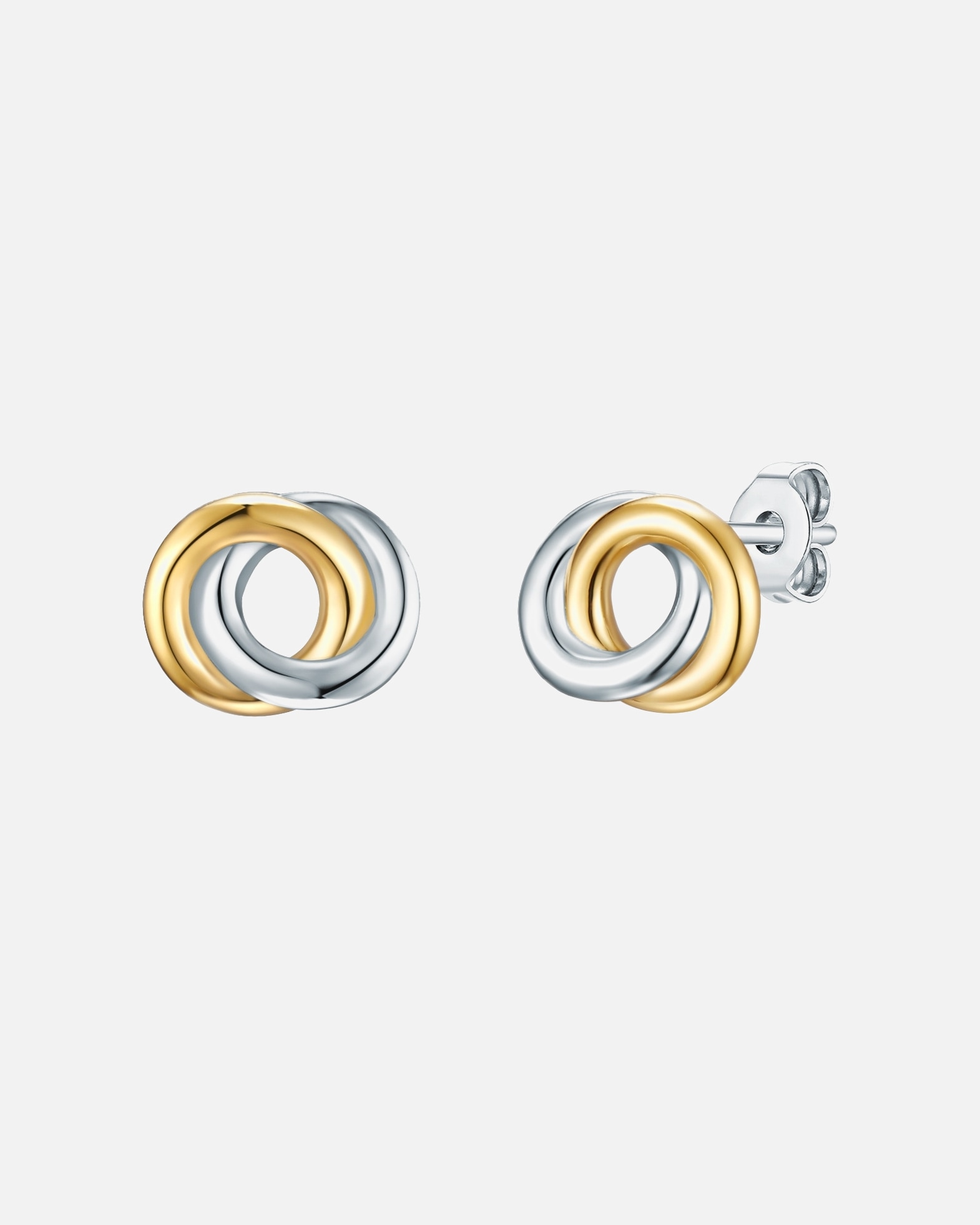 Kolczyki dla Kobieta Srebrne kolczyki sztyfty srebro wysokiej próby srebro/żółte złoto 8,6 mm