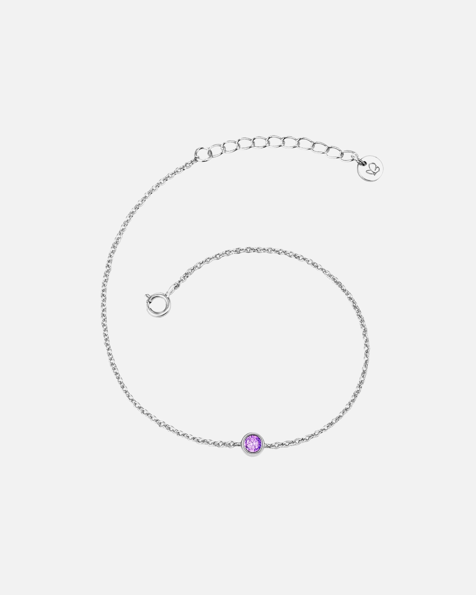 Bransoletka dla Kobieta Glanzstücke München Srebrna bransoleta srebro wysokiej próby Ametyst srebrny 17,0 cm Basislänge + 3,0 cm Verlängerung