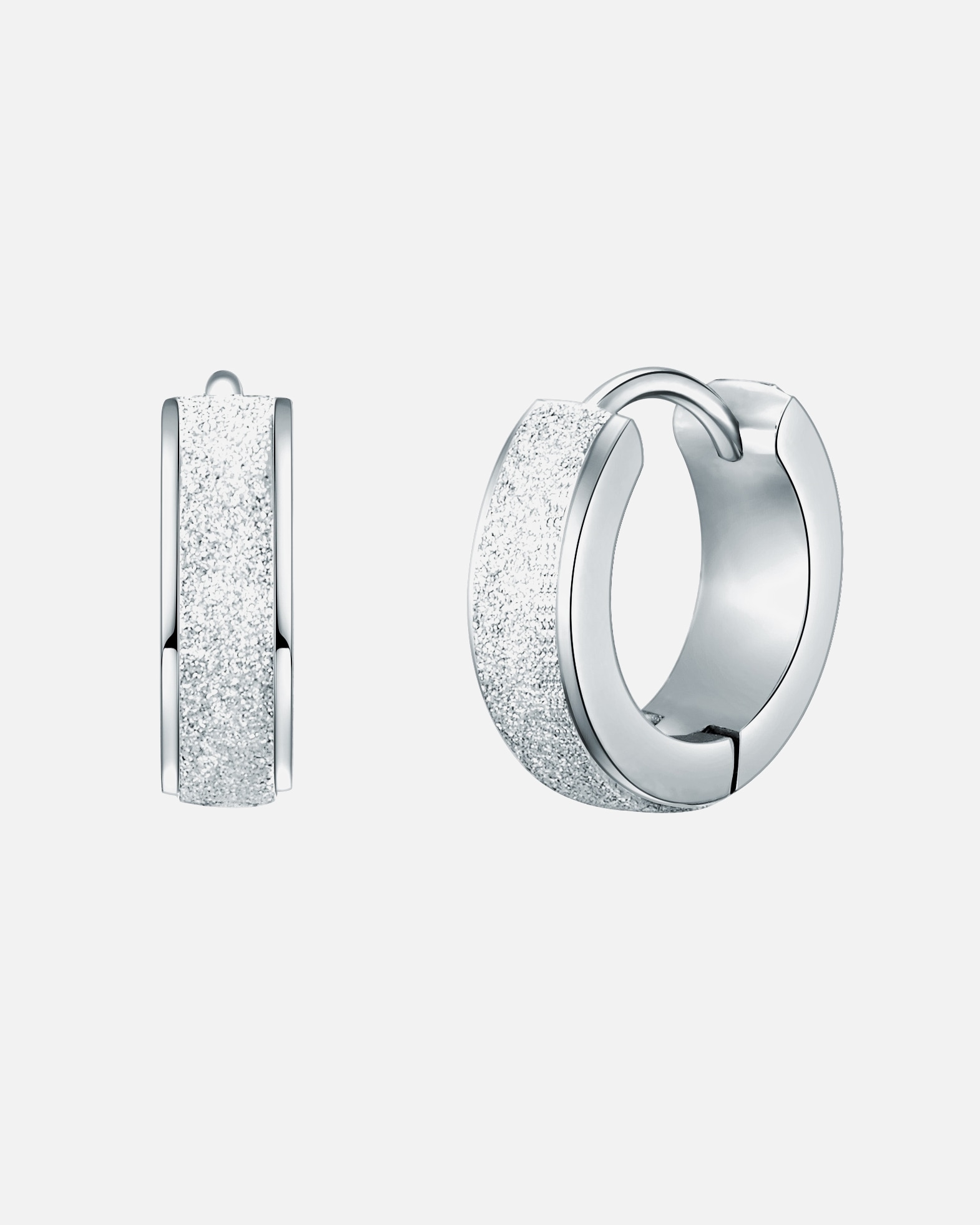 Obrączki dla Kobieta Kolczyki kreole ze stali szlachetnej Stal szlachetna srebrny 12,9 mm