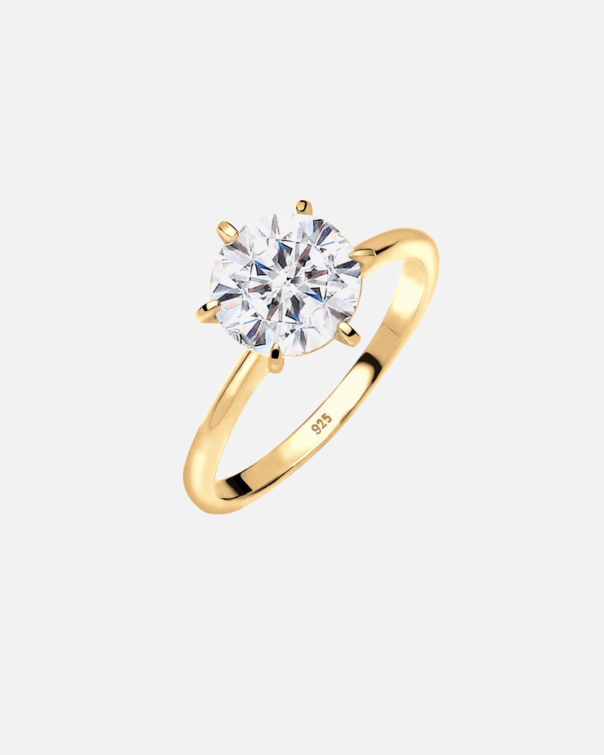 Pierścionek dla Kobieta Elli Damski zaręczynowy z kryształami , srebro próby 925 Sterling Silver 50