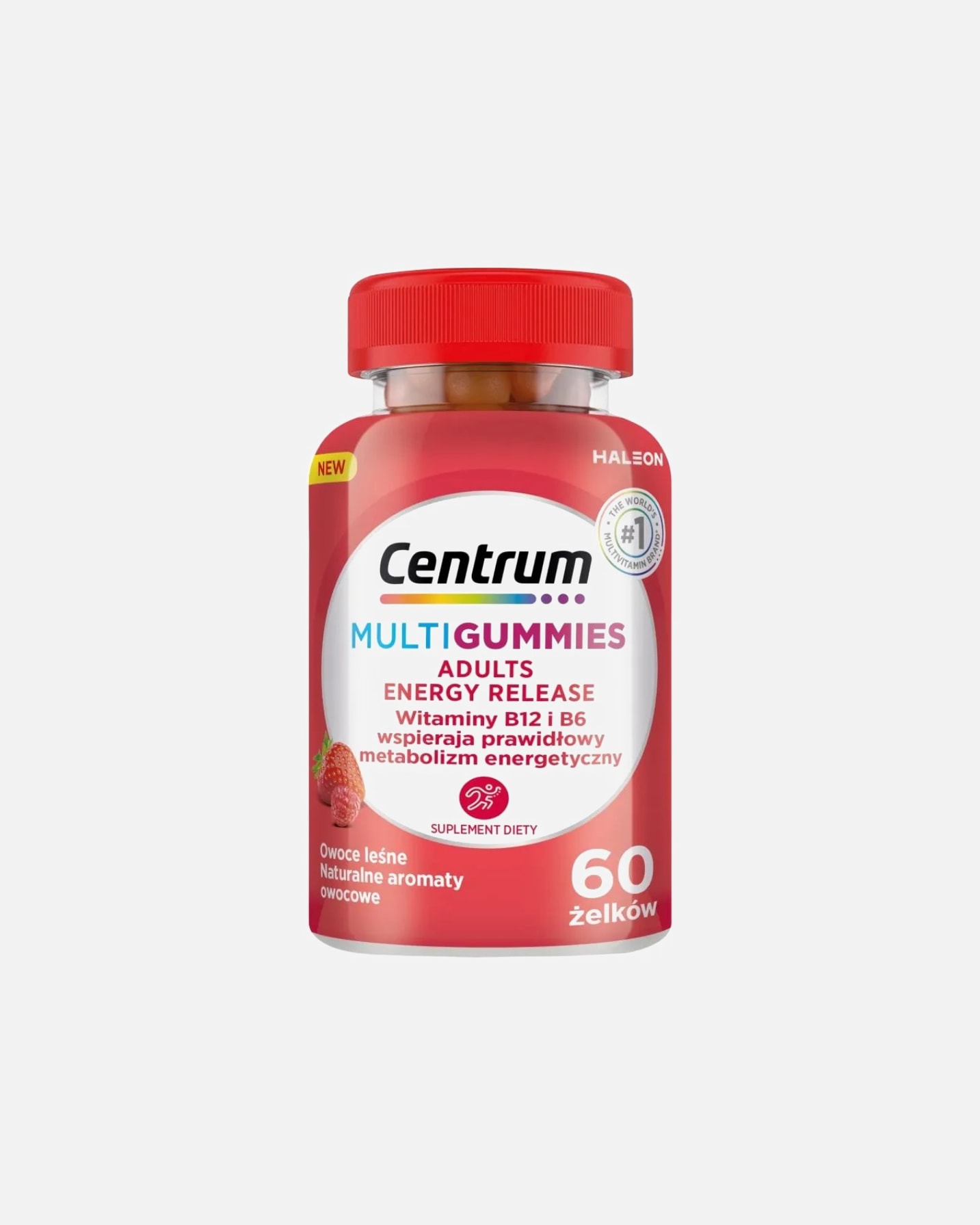Witaminy dla Unisex Centrum MultiGummies Adults Energy Release 60 szt