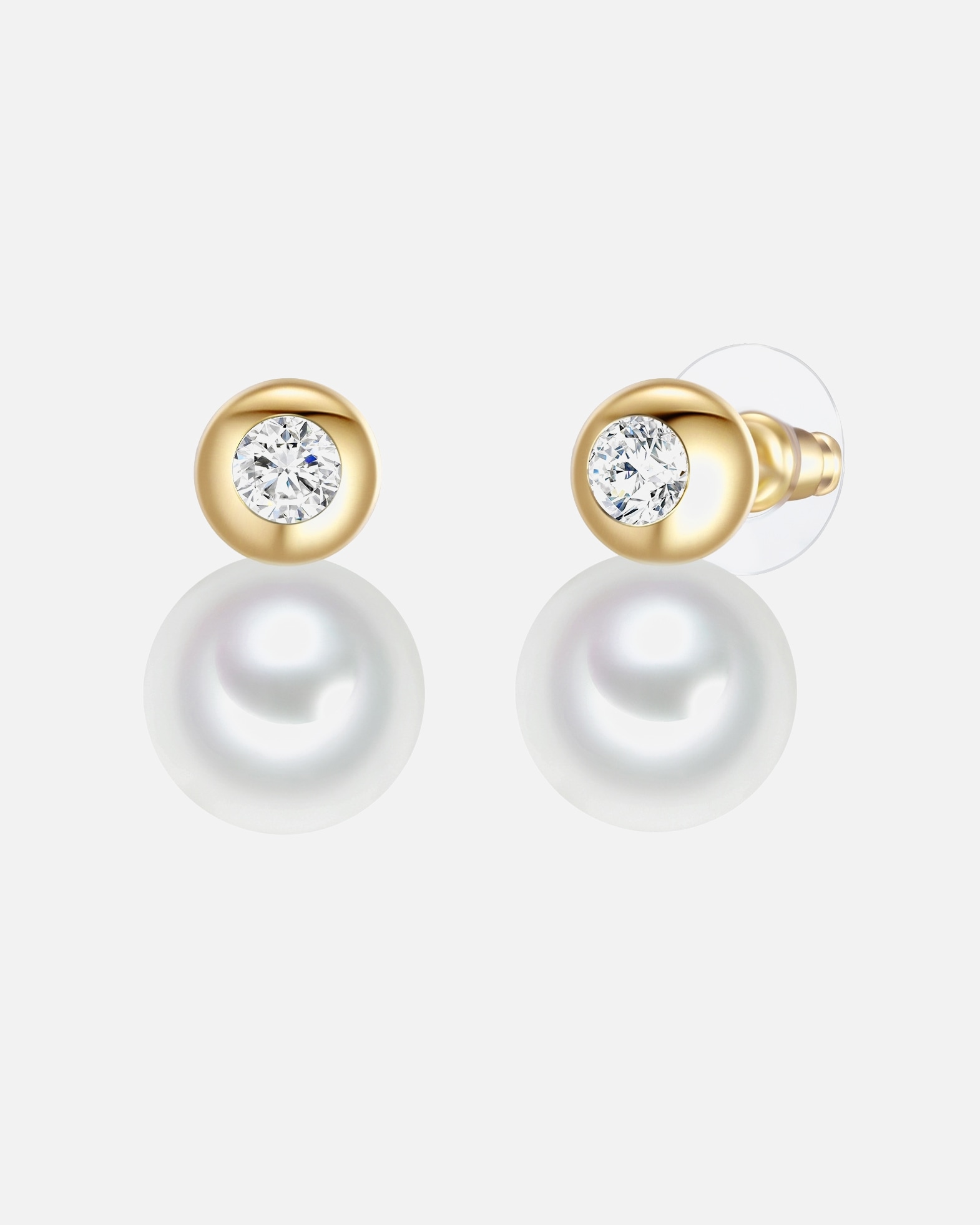 Kolczyki dla Kobieta Lulu & Jane Mosiadz Kryształ szklany Sztuczna perła 19,5 mm