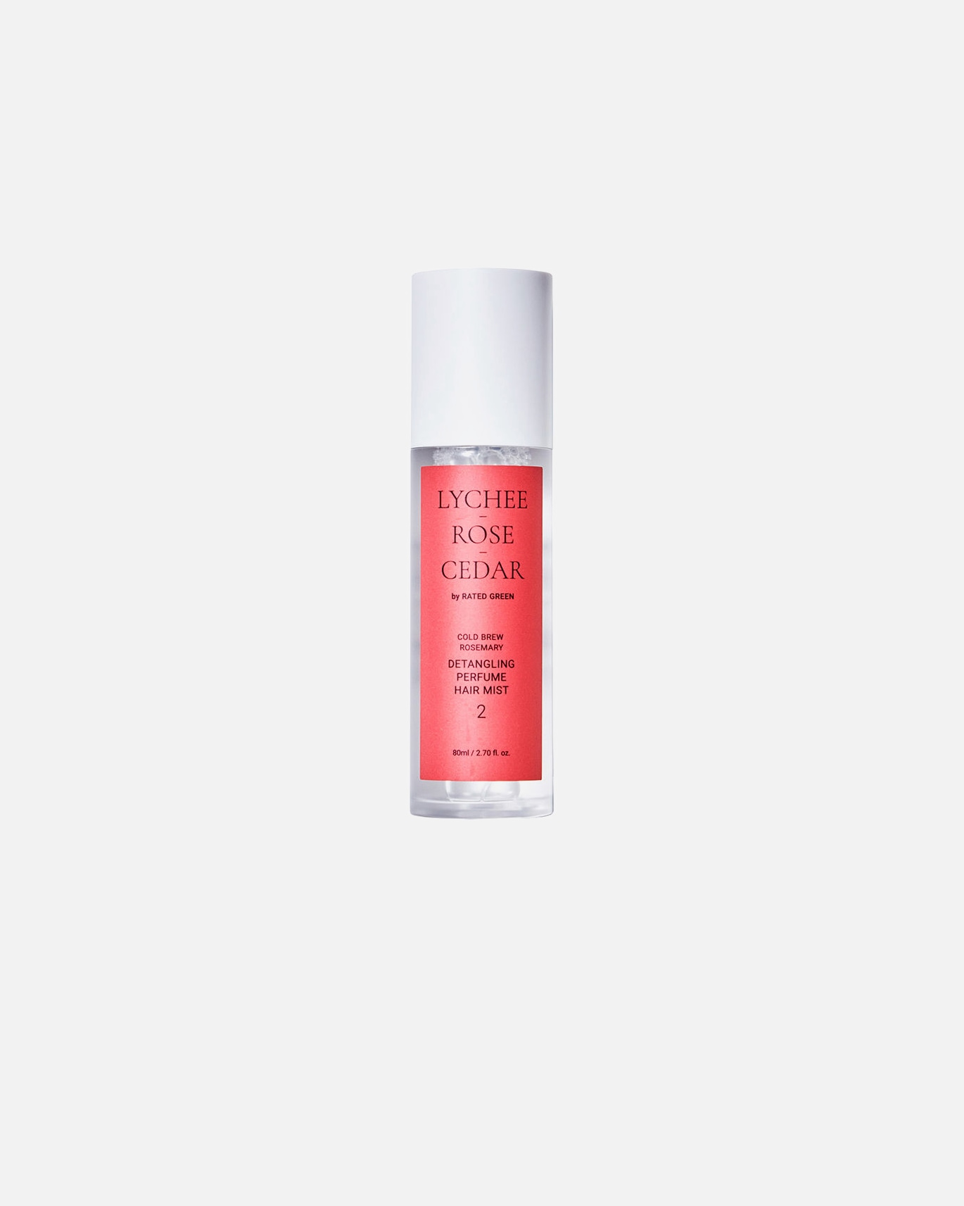 Mgiełka zapachowa do włosów dla Unisex Rated Green LYCHEE ROSE CEDAR 02 Ethanol Perfume Hair Mist 80 ml