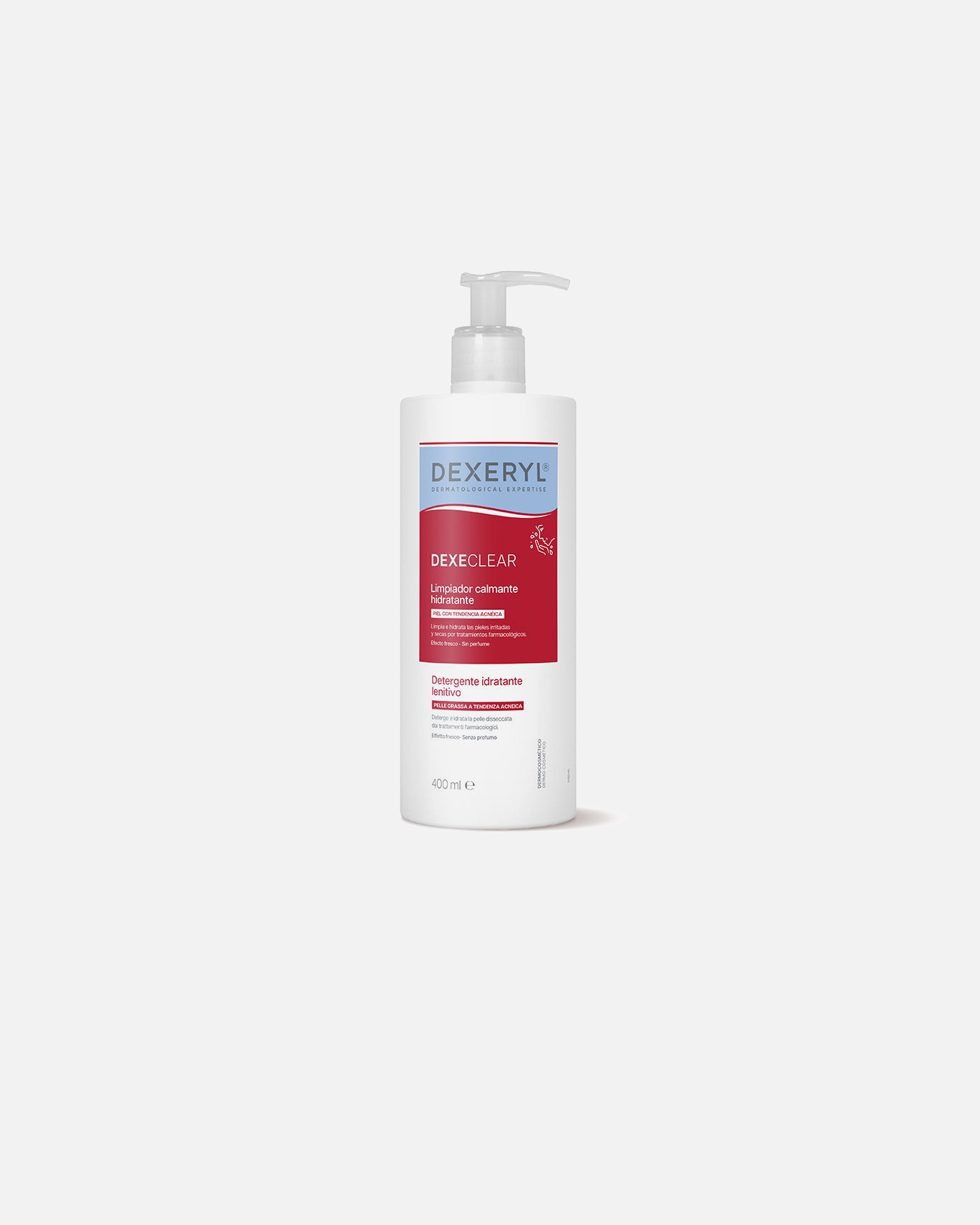 Żel myjący do twarzy dla Unisex DEXERYL DEXECLEAR Łagodzący nawilżający środek czyszczący 400 ml