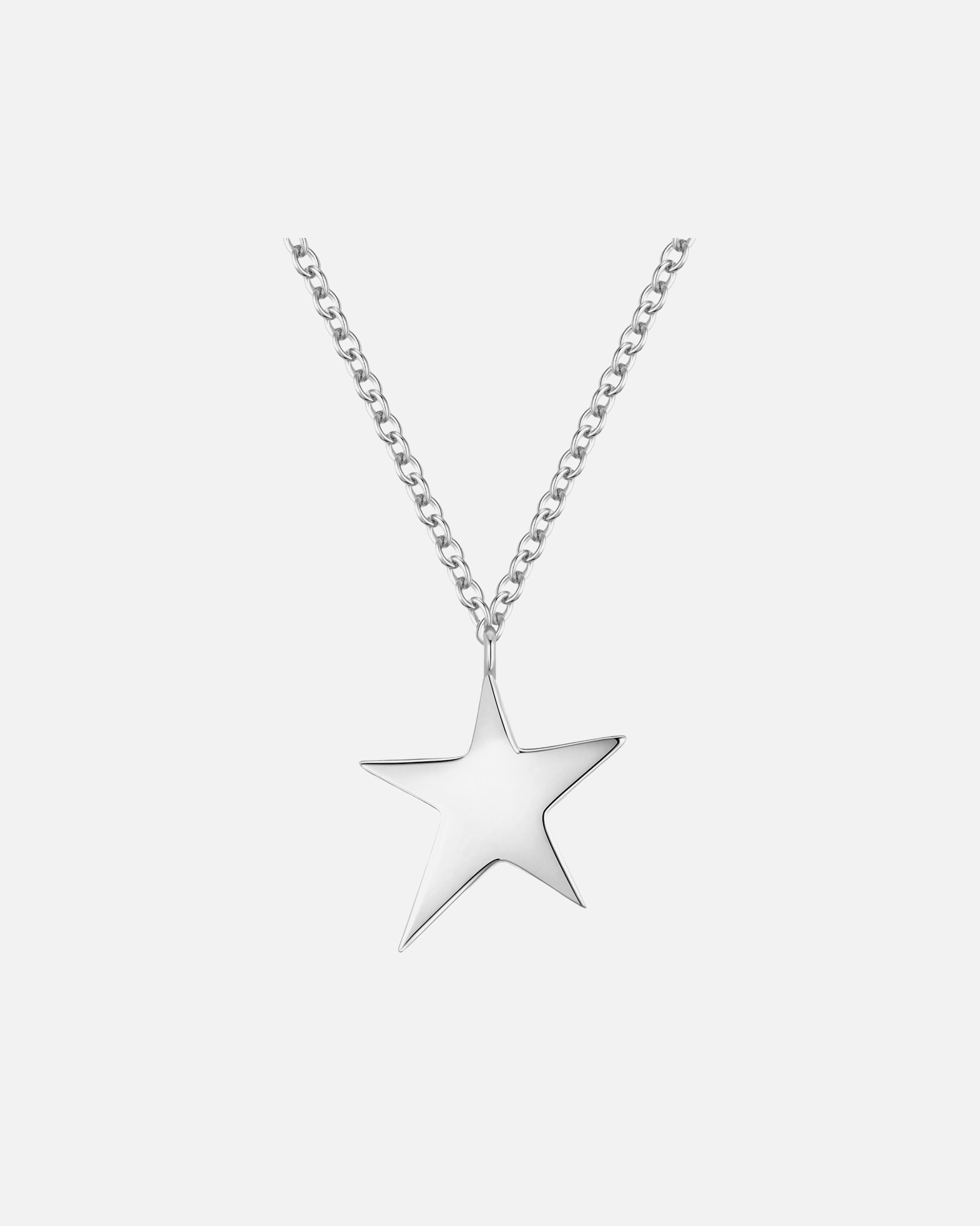 Naszyjnik dla Kobieta Łańcuszek Gwiazda z Srebro wysokiej próby w Srebrny 40,0 cm Basiskette + 5,0 cm Verlängerung