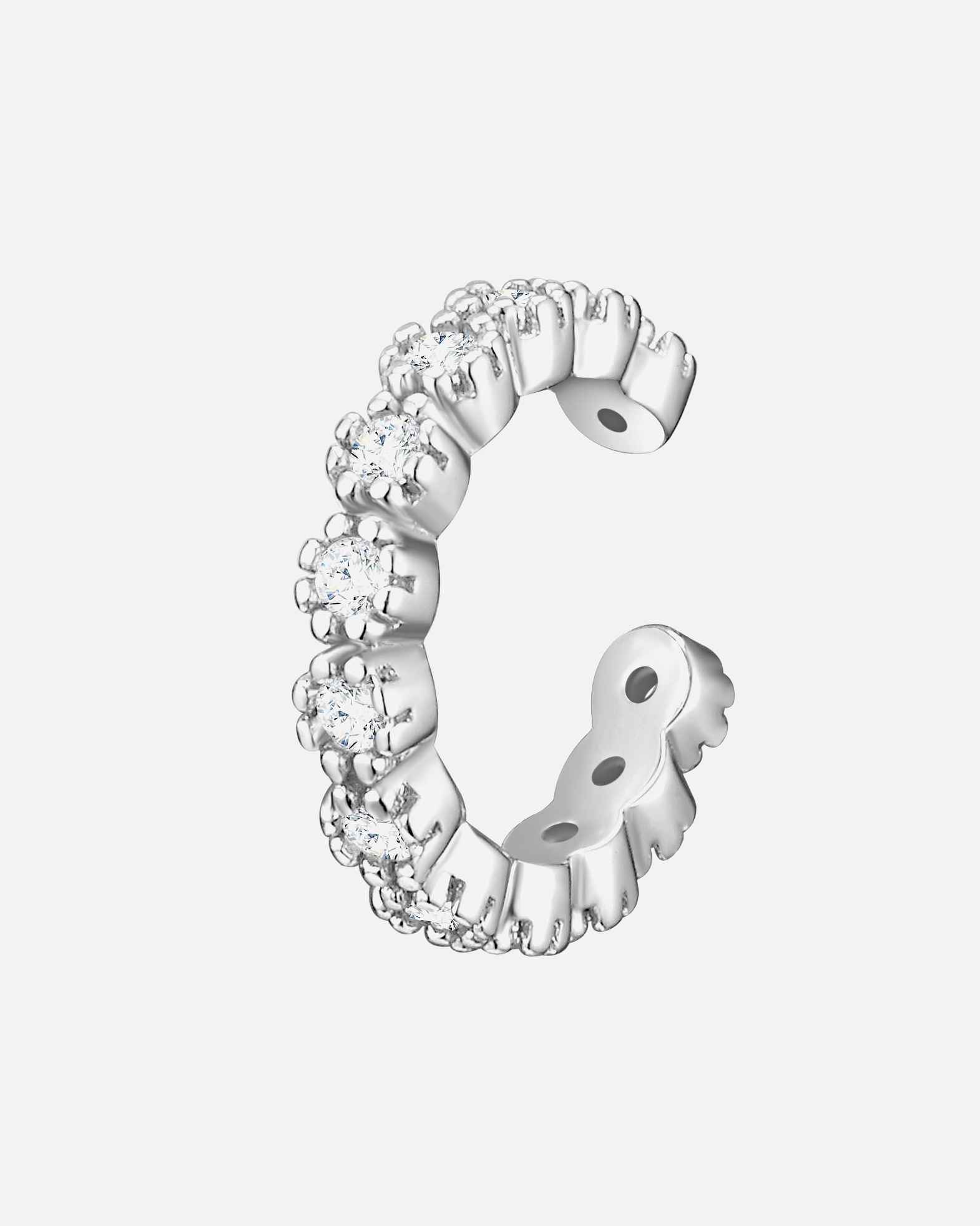 Ozdoba ucha dla Kobieta Srebrne klamry na ucho srebro wysokiej próby Cyrkonia srebrny 15,1 mm