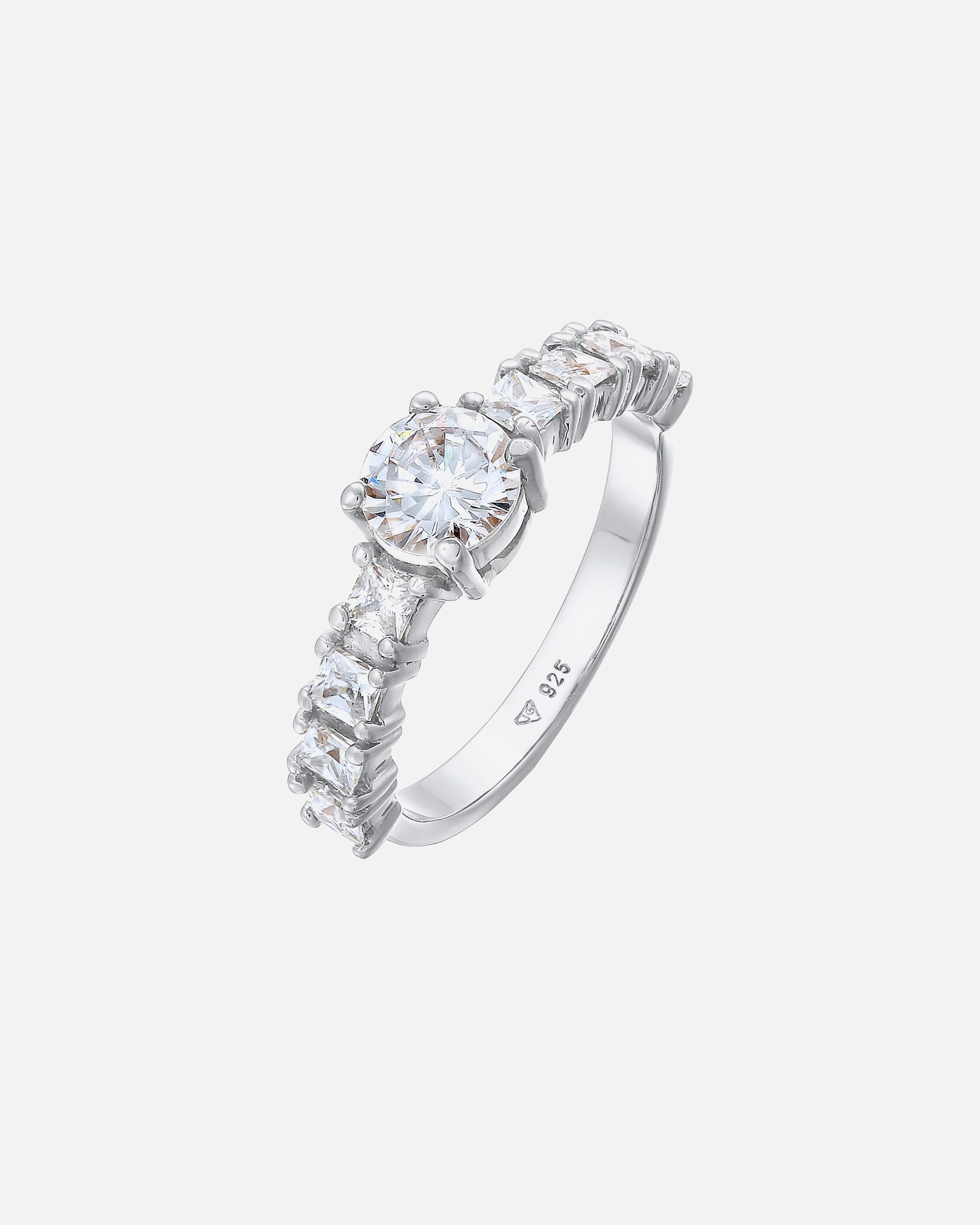 Pierścionek dla Kobieta Elli Damski pierścionek zaręczynowy Elegancki z kryształami cyrkonii w srebrze 925 Sterling Silver 54