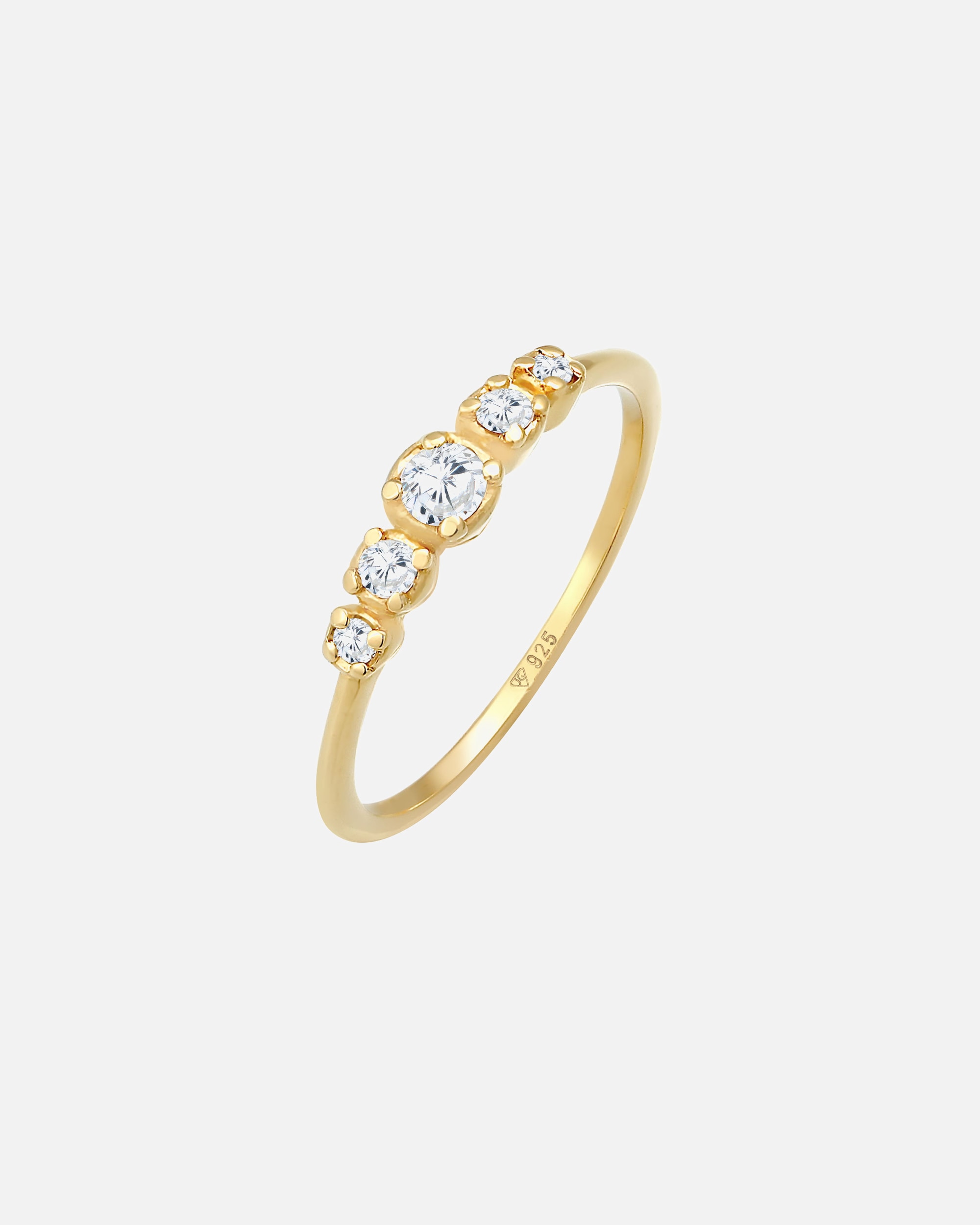 Pierścionek dla Kobieta Elli Damski pierścionek zaręczynowy z cyrkonią w pozłacanym srebrze 925 Sterling Silver 58