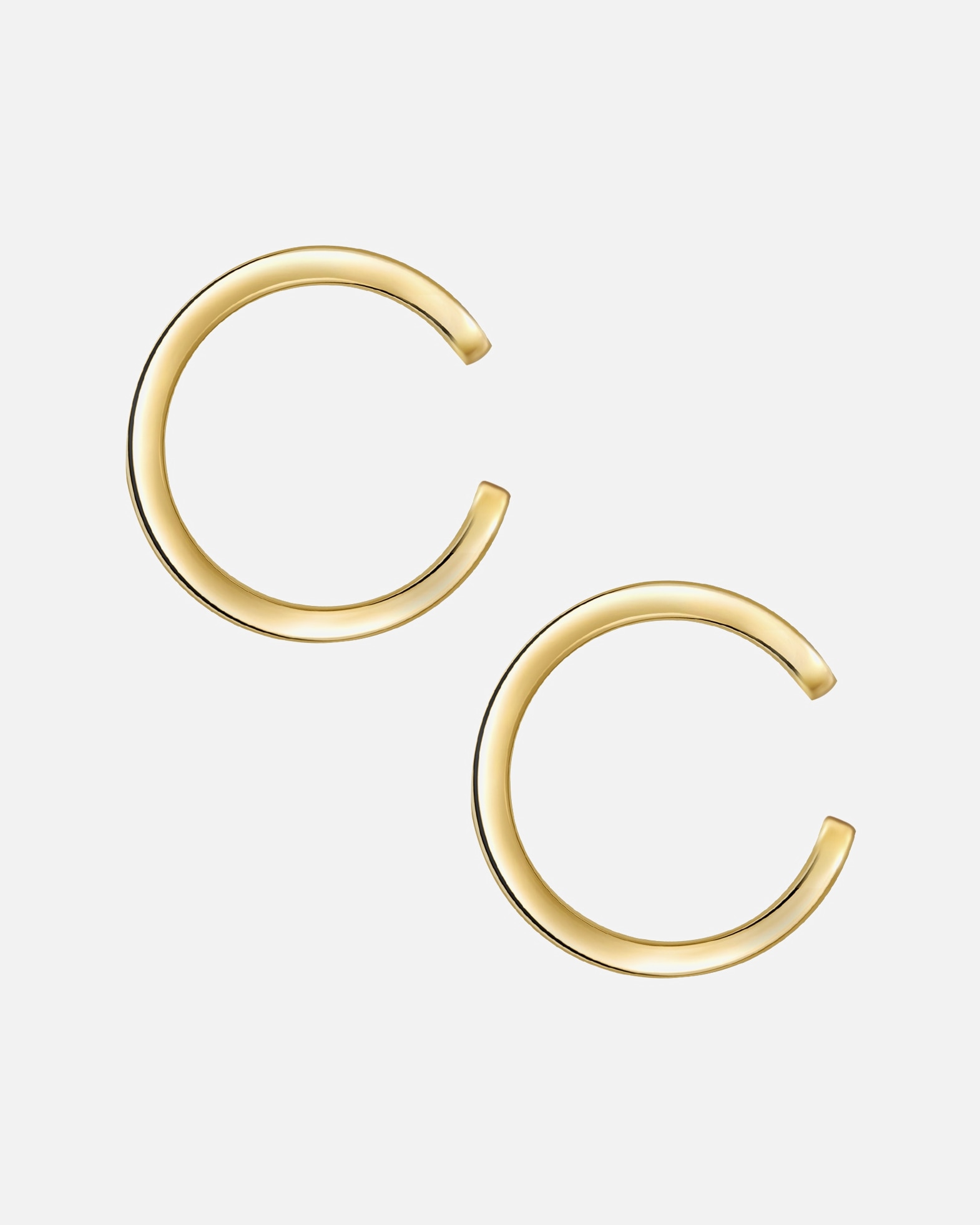 Kolczyki dla Kobieta Glanzstücke München Srebrne klamry na ucho Półksiężyc/gwiazda srebro wysokiej próby żółte złoto 10,6 mm