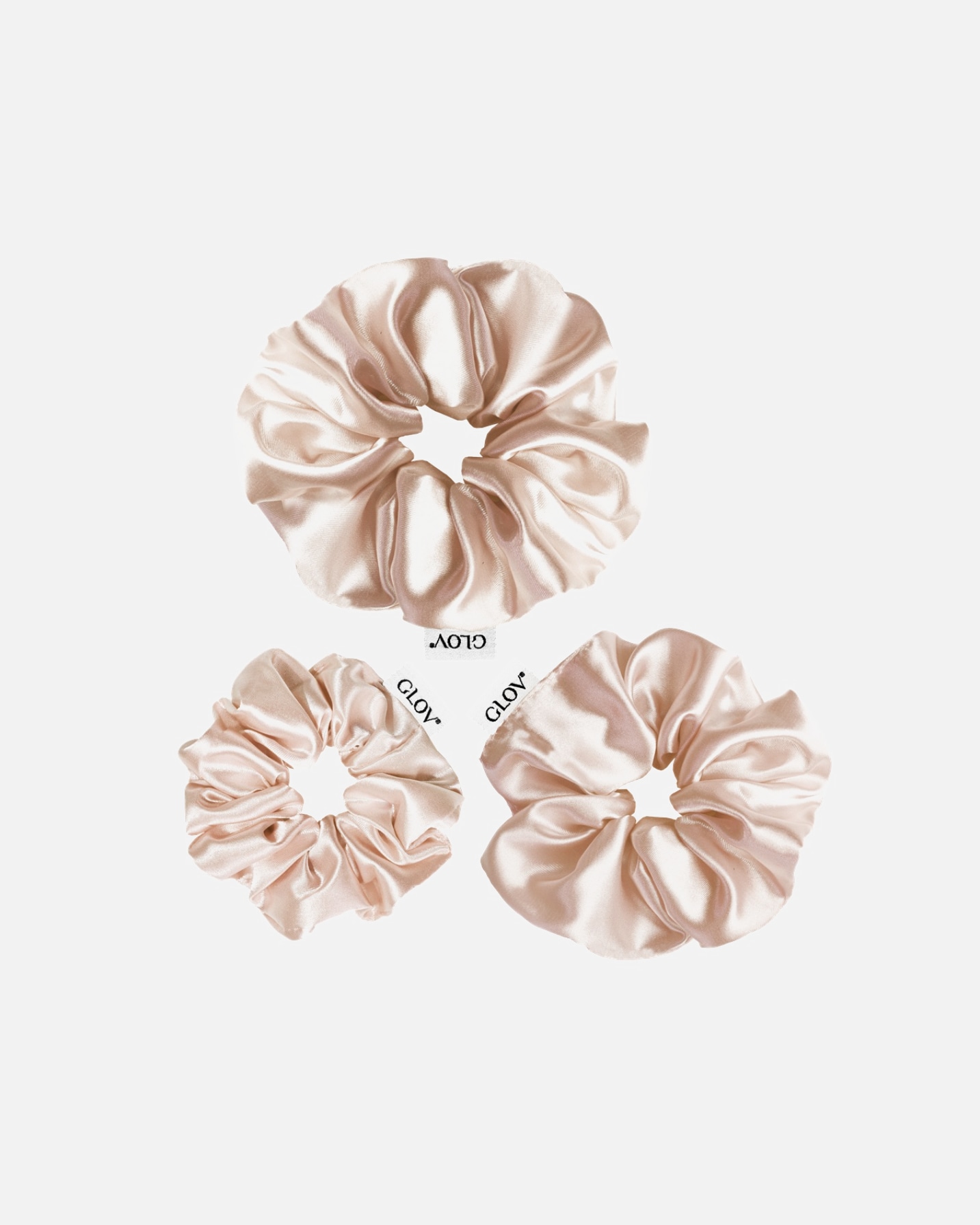 Gumka do włosów dla Kobieta GLOV Satin Scrunchies Champagne