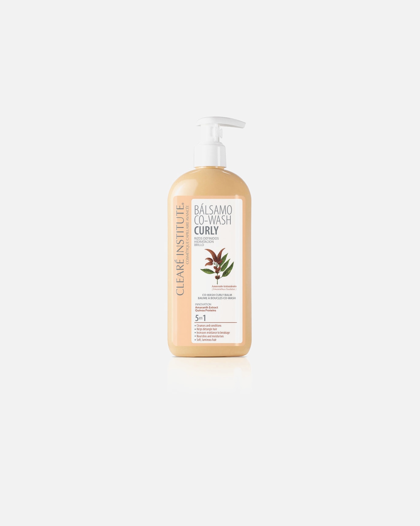 Kuracja do włosów dla Unisex Clearé Institute BALSAM DO WŁOSÓW CO-WASH CURLY zdefiniowane loki nawilżenie połysk 300 ml