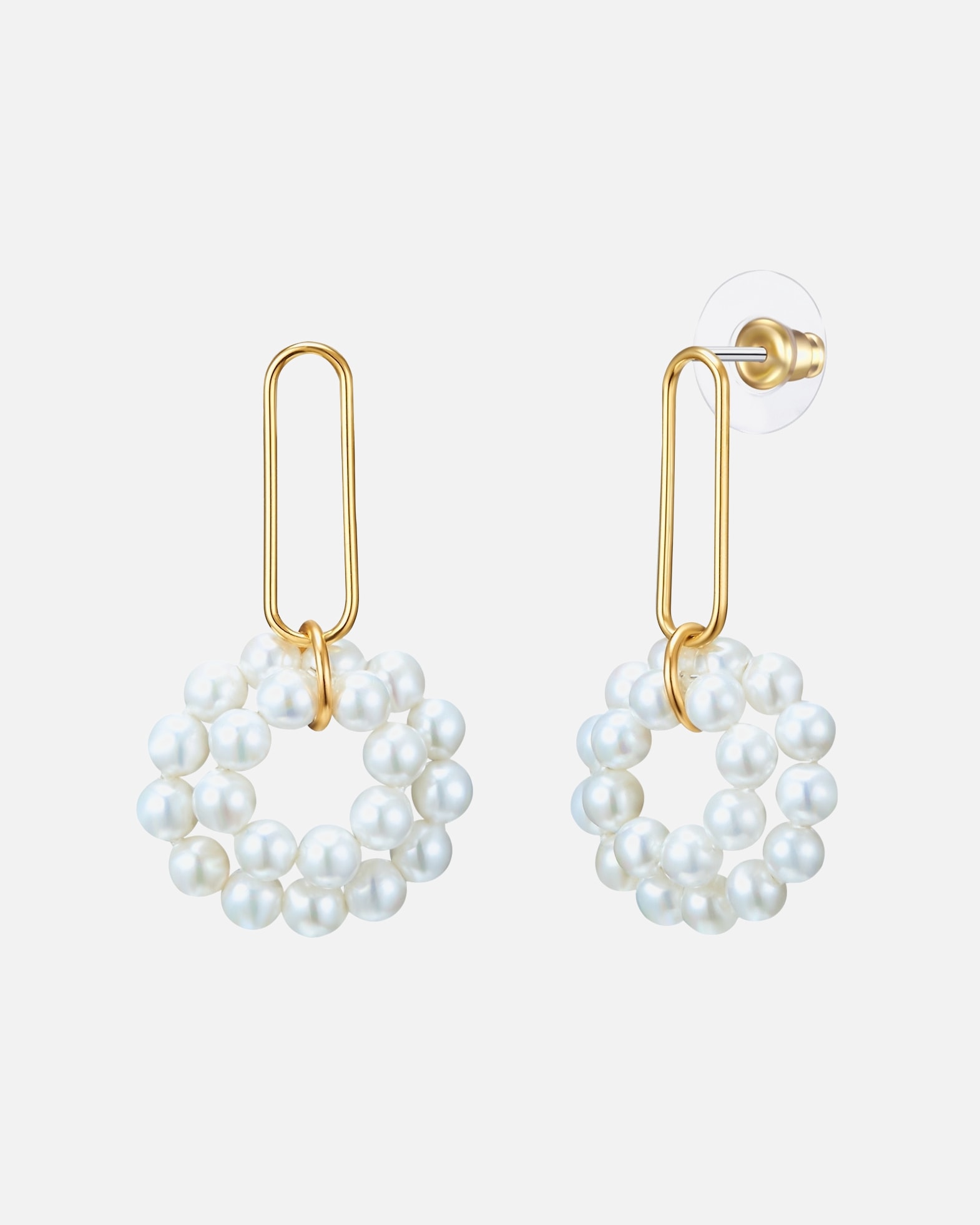 Kolczyki dla Kobieta Mosiadz Sztuczna perła 46,1 mm