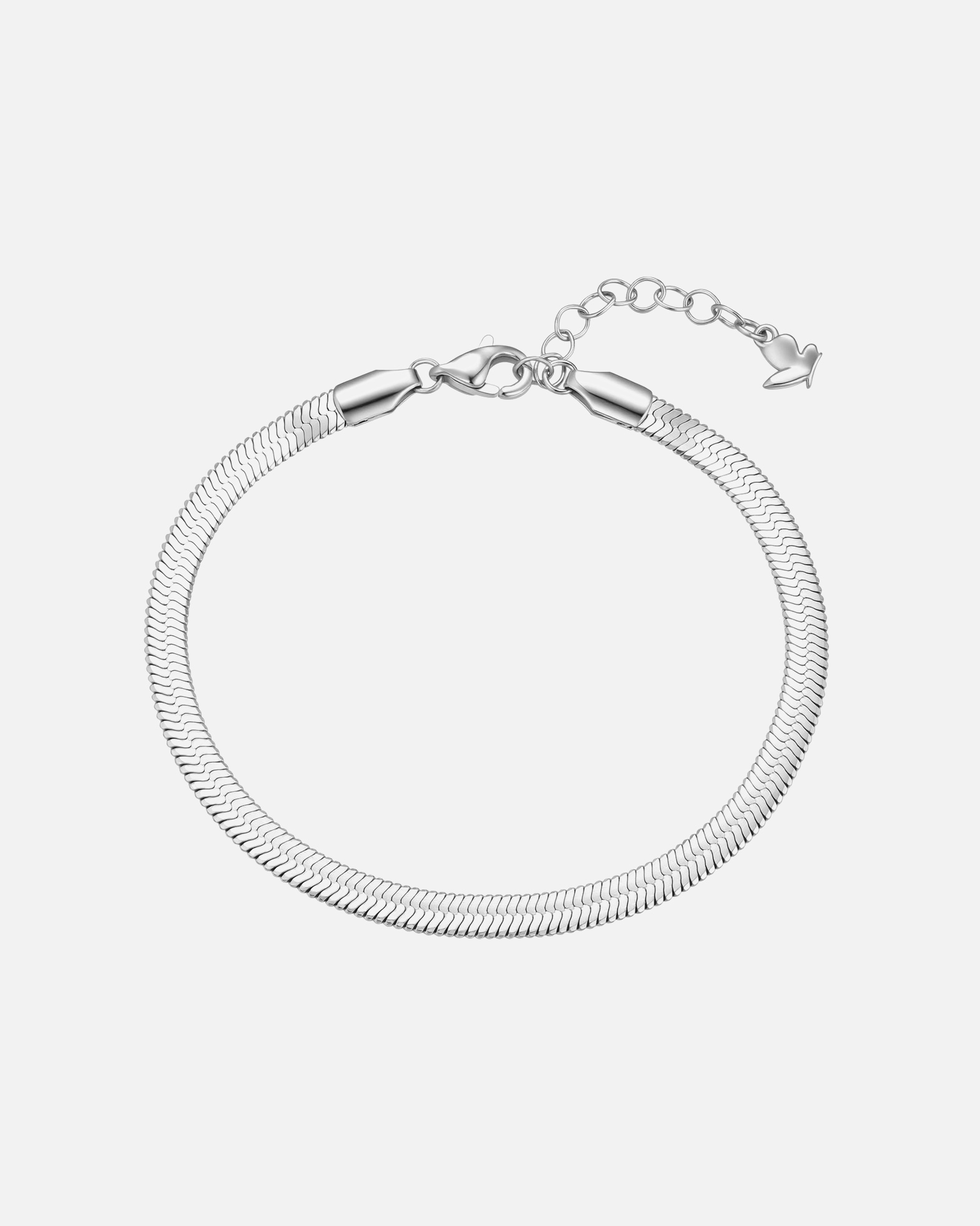 Bransoletka dla Kobieta Bransoletka ze stali nierdzewnej w kolorze Srebrnym 17,0 cm Basislänge + 3,0 cm Verlängerung
