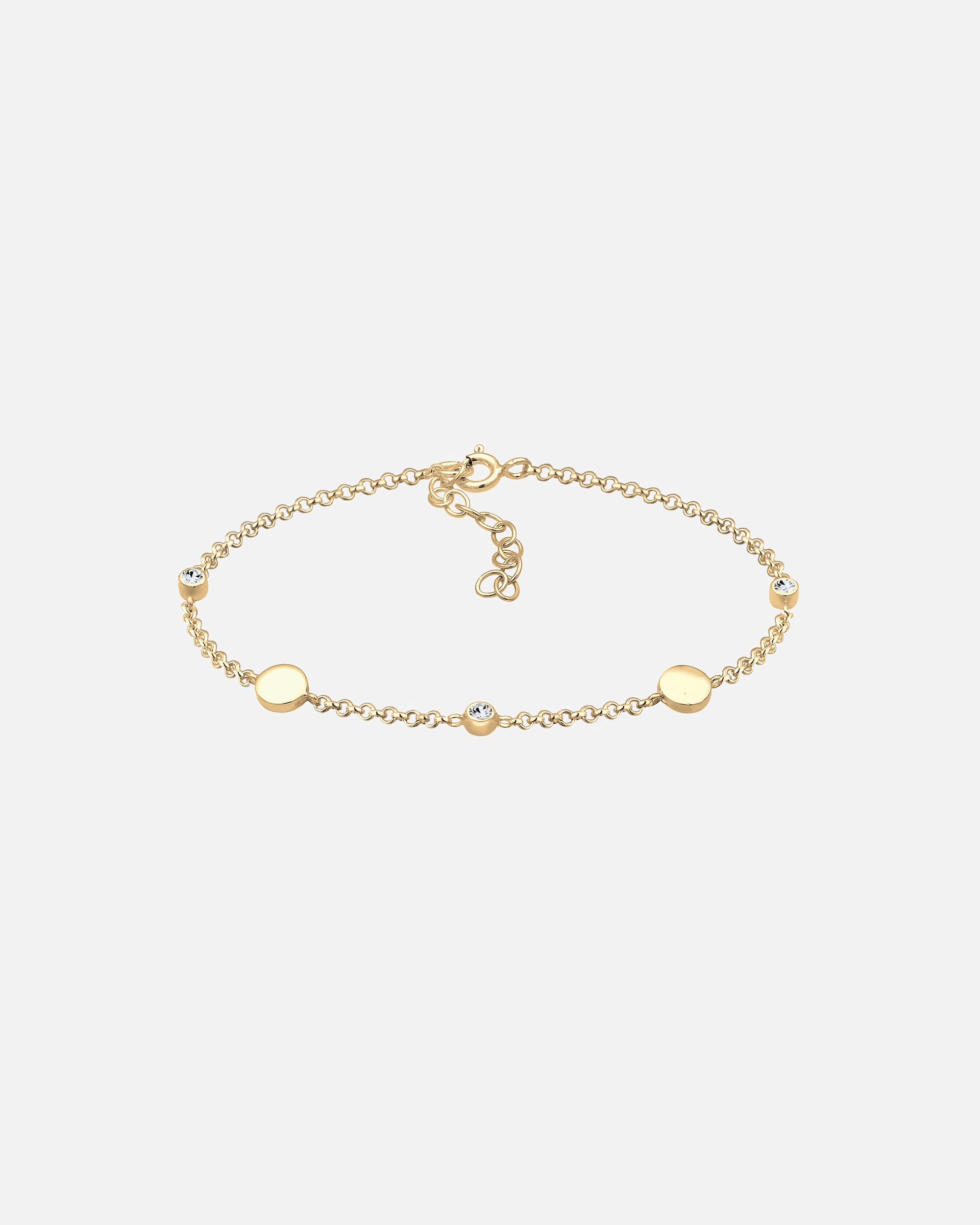 Bransoletka dla Kobieta Elli Panie z płytkami i kryształami w srebra próby 925 goldfarben