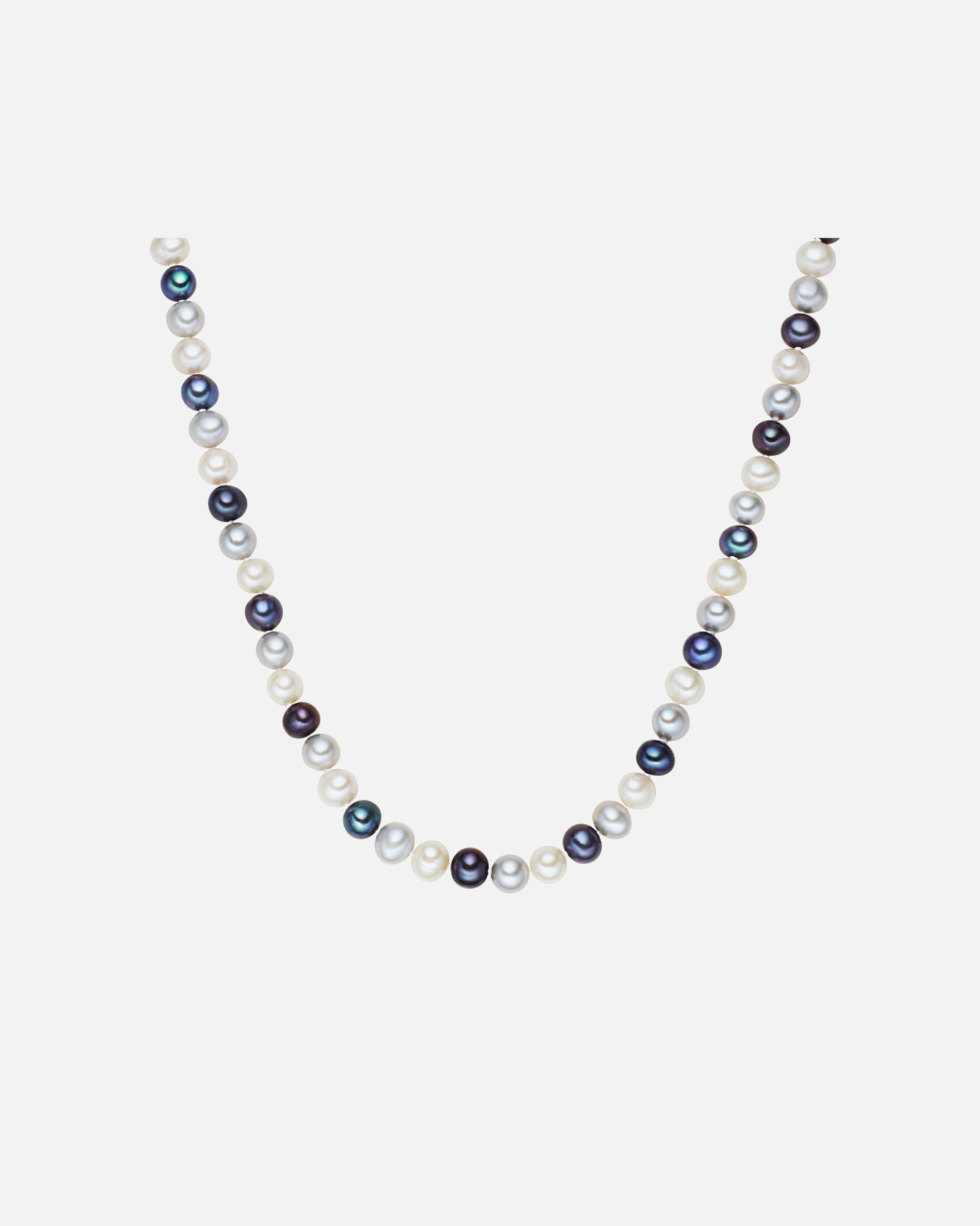 Naszyjnik dla Kobieta Naszyjnik z pereł srebro wysokiej próby Perła hodowlana słodkowodna srebrny 70 cm + 5 cm