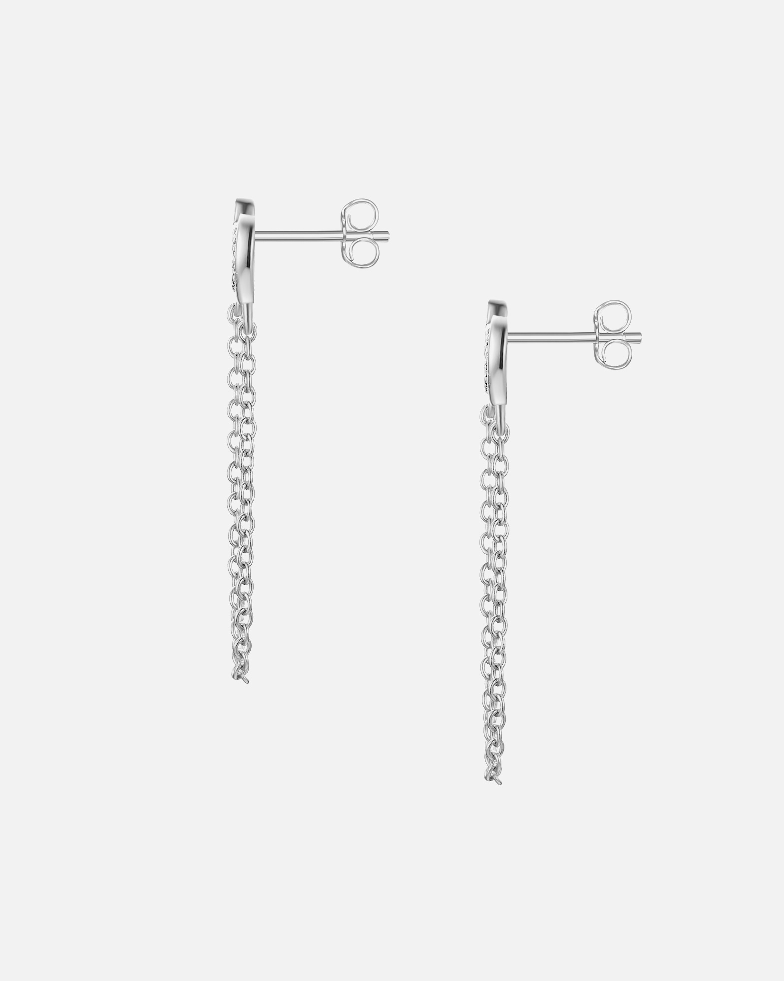 Kolczyki dla Kobieta Glanzstücke München Kolczyki serce/koniczyna z Srebro wysokiej próby w Srebrny 7,6/7,7 mm