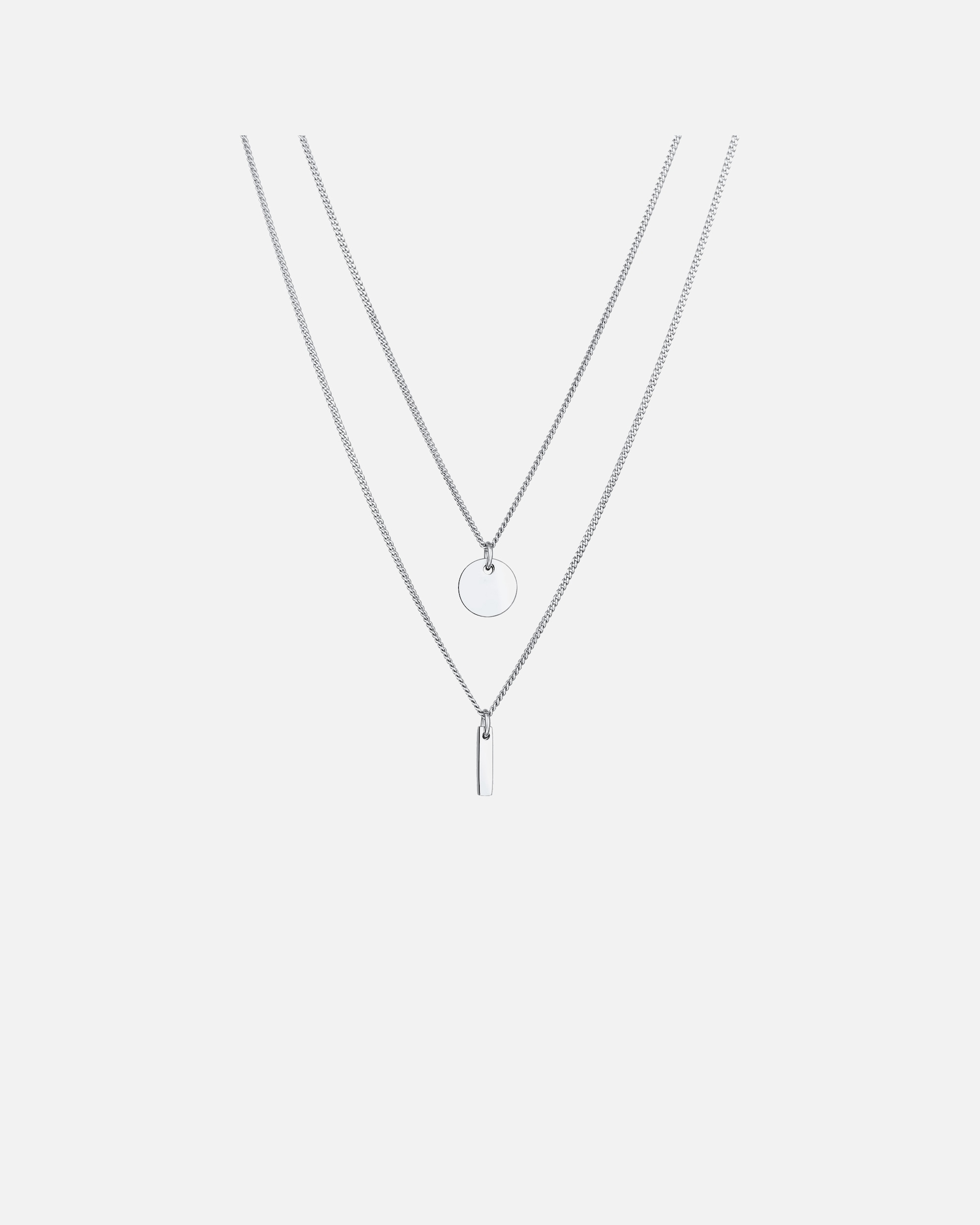 Naszyjnik dla Kobieta Elli Damska zawieszka z kółkiem płytką Geo z pozłacanego srebra próby 925 Sterling Silver 45