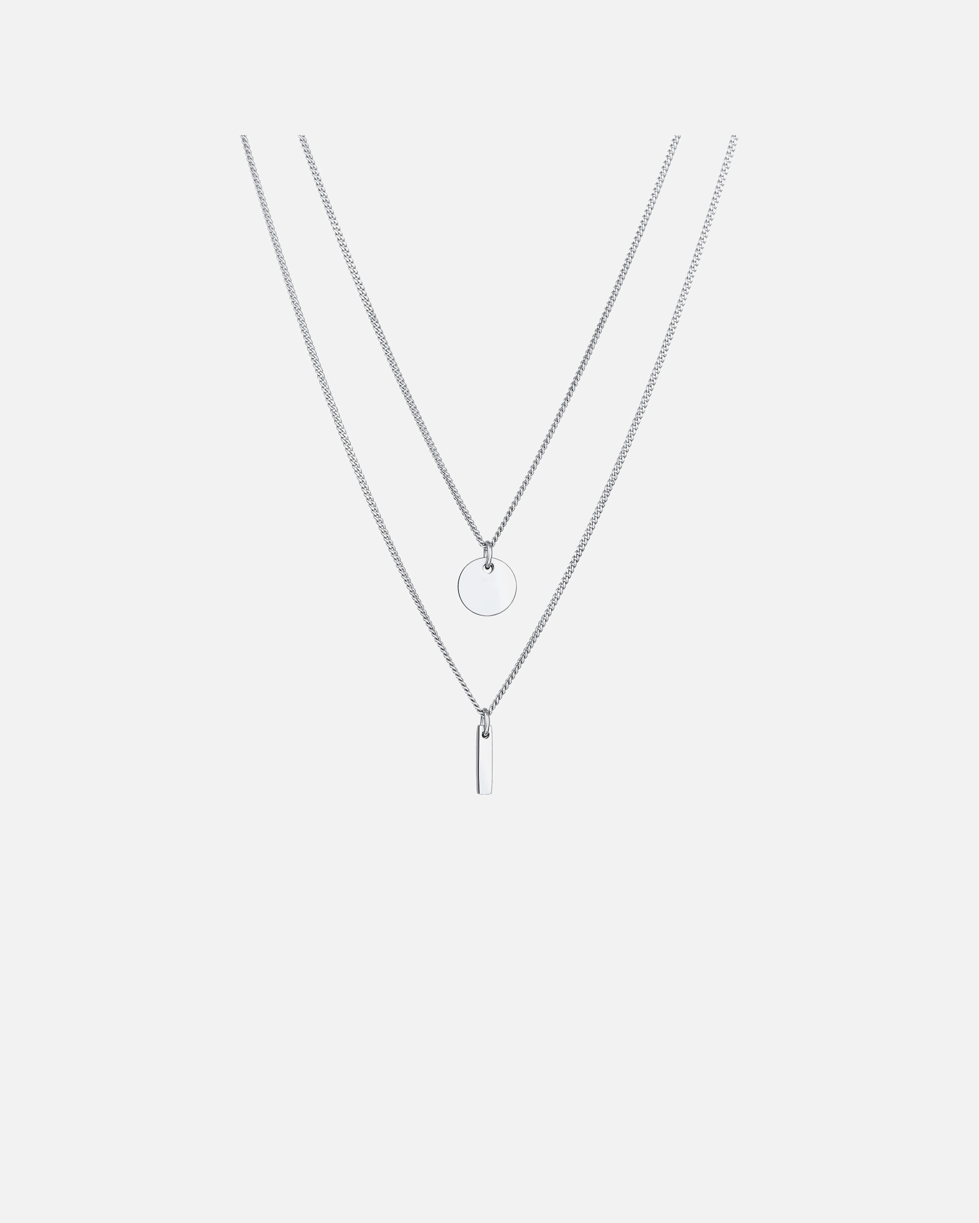 Naszyjnik dla Kobieta Elli Damska zawieszka z kółkiem płytką Geo z pozłacanego srebra próby 925 Sterling Silver 55