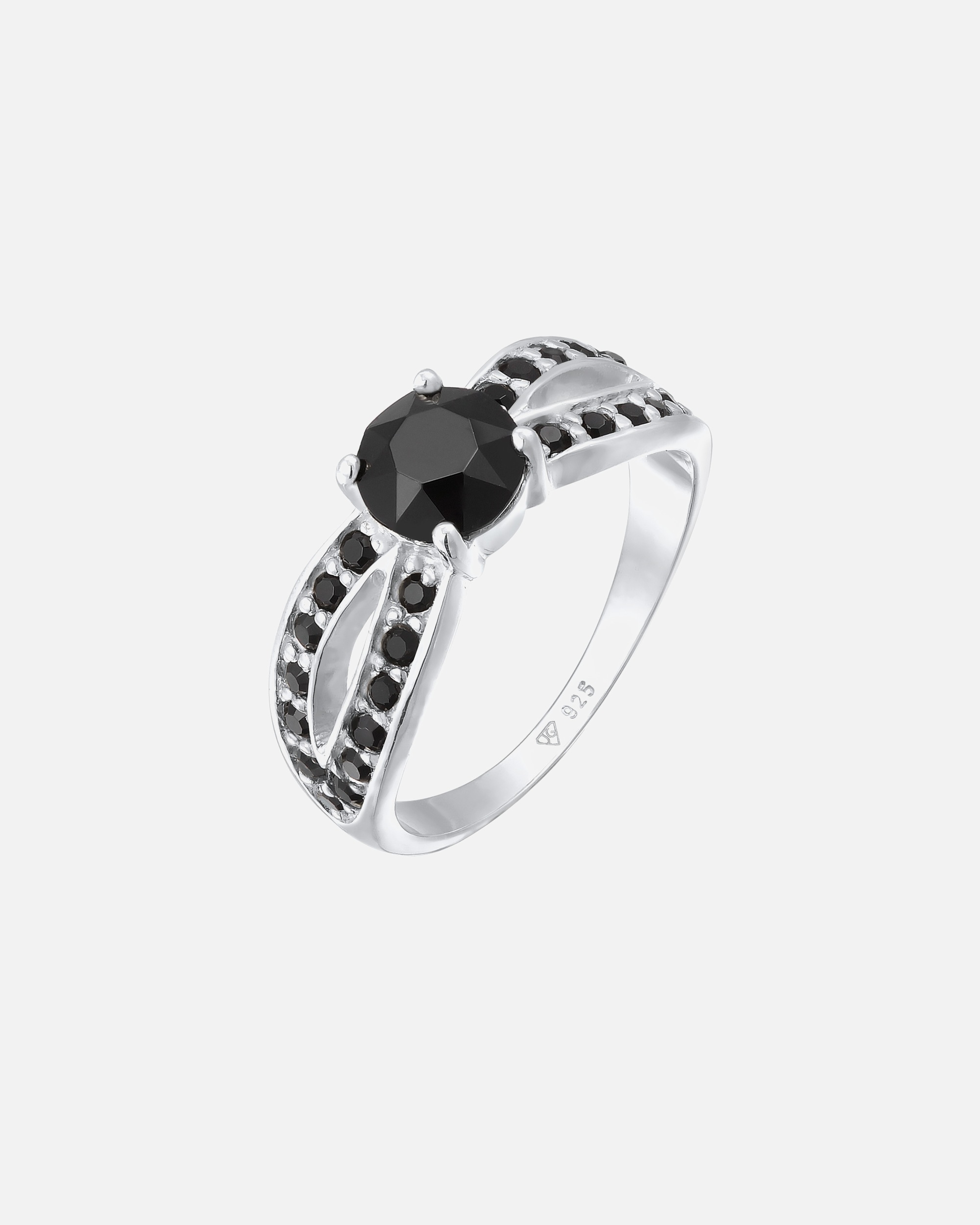Pierścionek dla Kobieta Elli Damski pasjans Glamorous z kryształem ze srebra próby 925 Sterling Silver 58