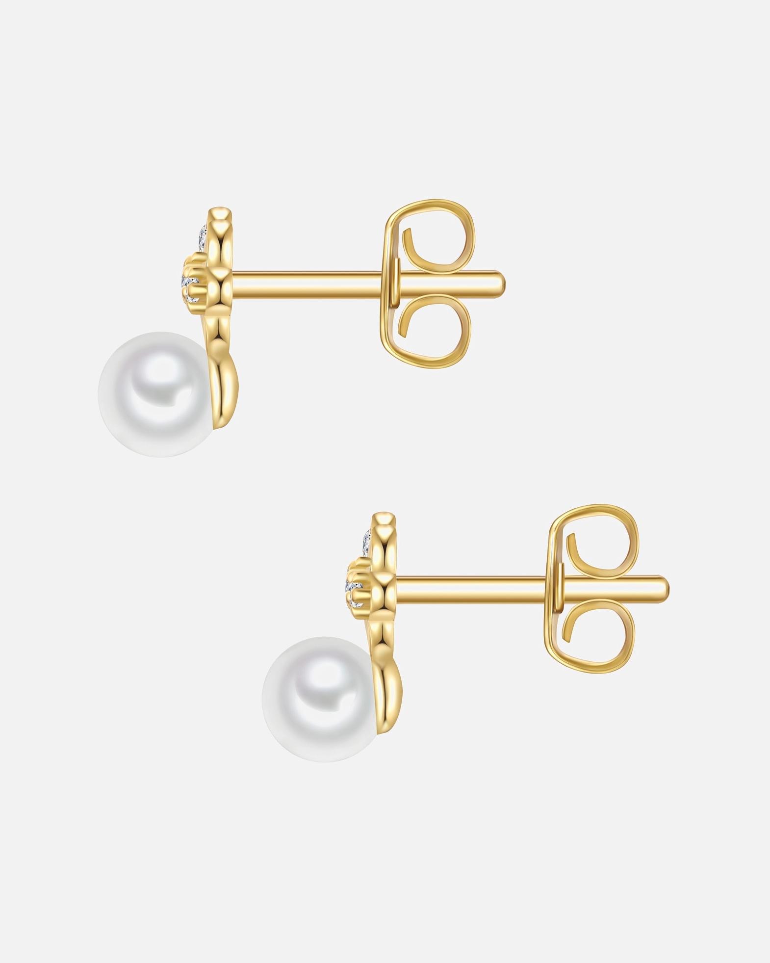 Kolczyki dla Kobieta Rafaela Donata Kolczyki Kwiat z Srebro wysokiej próby w Żółte złoto 8,1 mm