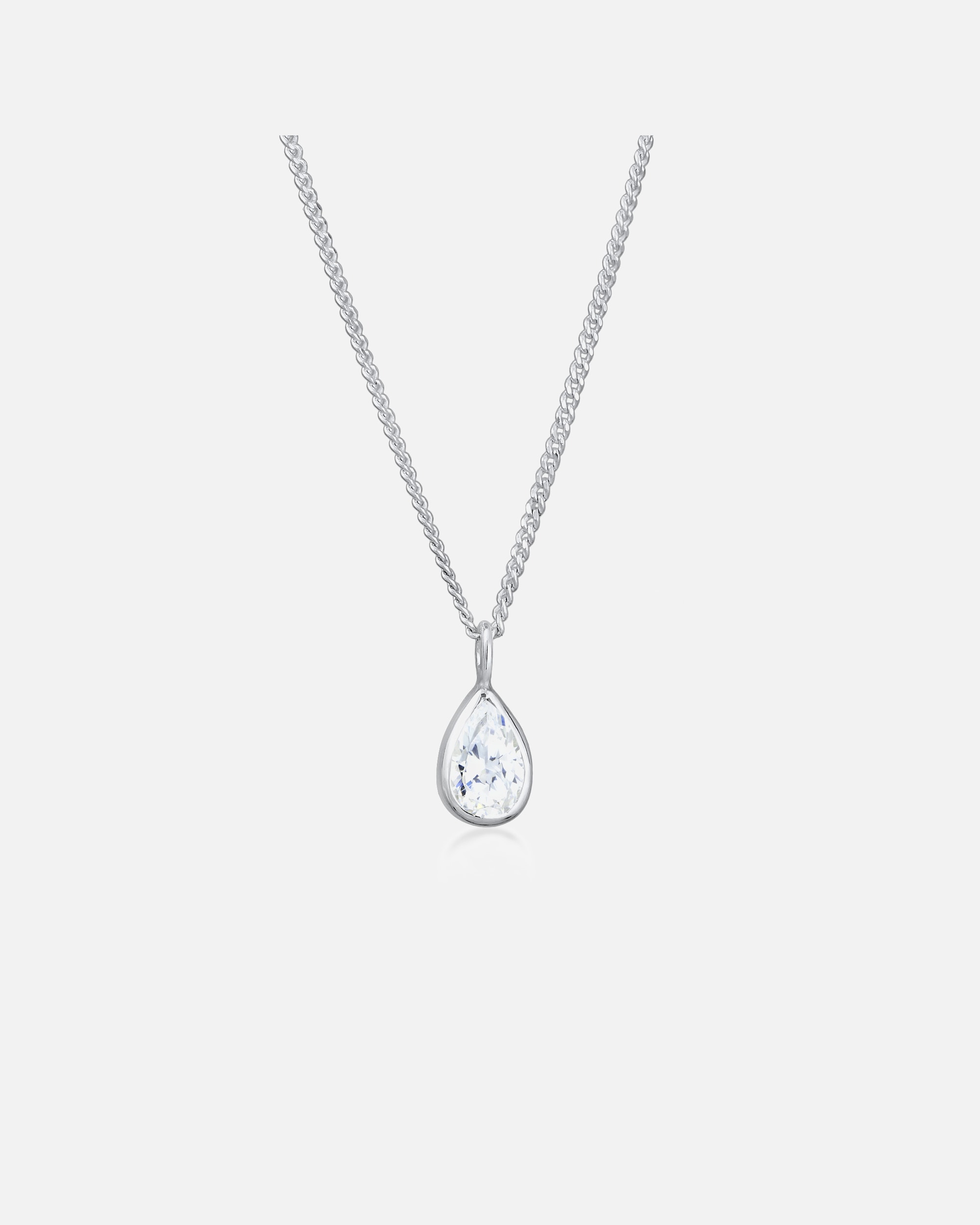 Naszyjnik dla Kobieta Elli Damski wisiorek kropla z cyrkoniami ze srebra próby 925 Sterling Silver 50