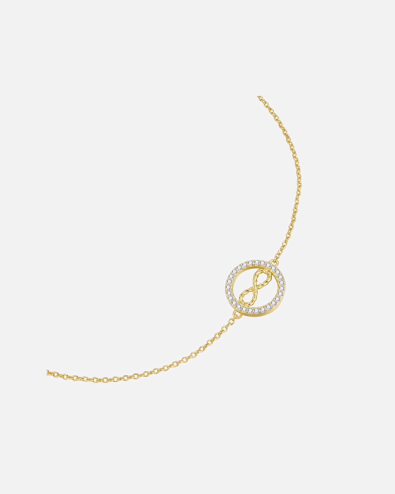 Bransoletka dla Kobieta Rafaela Donata Bransoletka Infinity Srebro wysokiej próby Żółte złoto 18,0 cm Basislänge + 3,0 cm Verlängerung