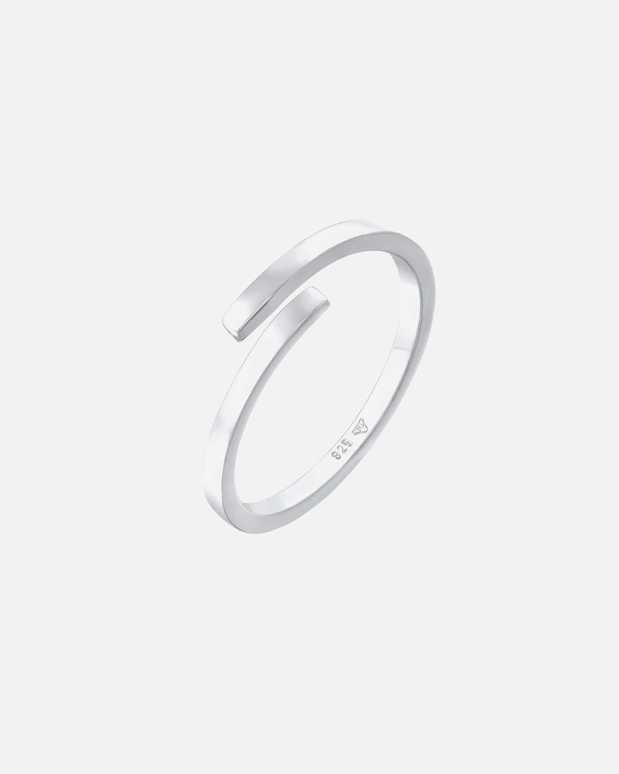 Pierścionek dla Kobieta Elli Damski Wrap Open Geo Trend ze srebra próby 925 Sterling Silver silberfarben