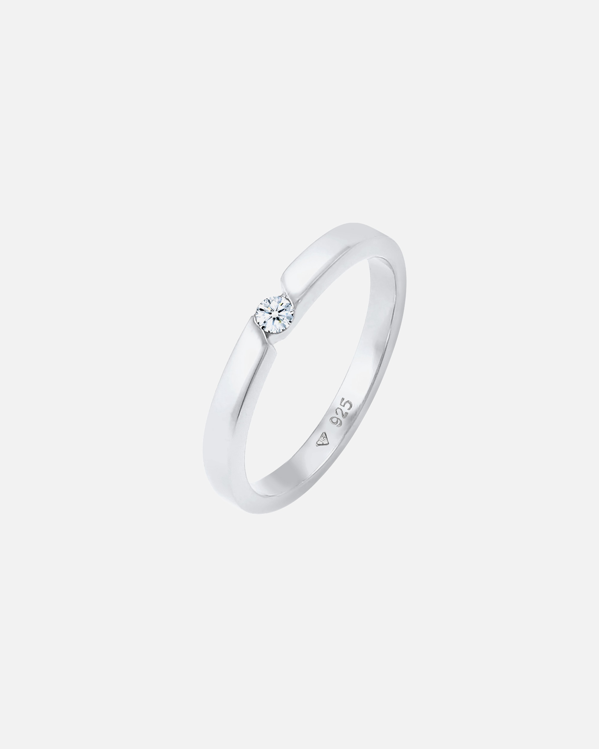 Pierścionek dla Kobieta Elli DIAMONDS Ladies Engagement Elegant Classic with Diamond (0,06 ct.) in 925 Sterling Silver 58