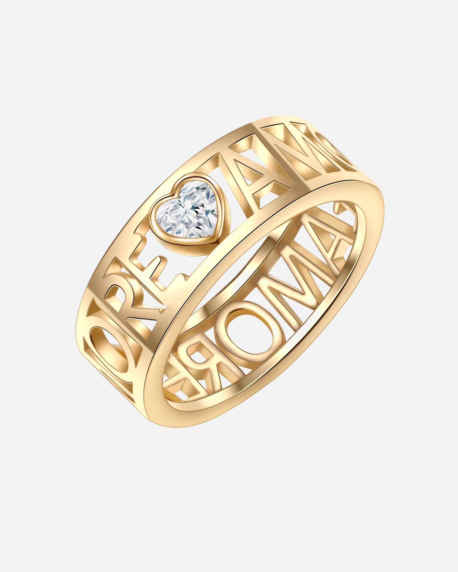 Pierścionek dla Kobieta Lulu & Jane Pierścionek Stop metali Żółte złoto 58