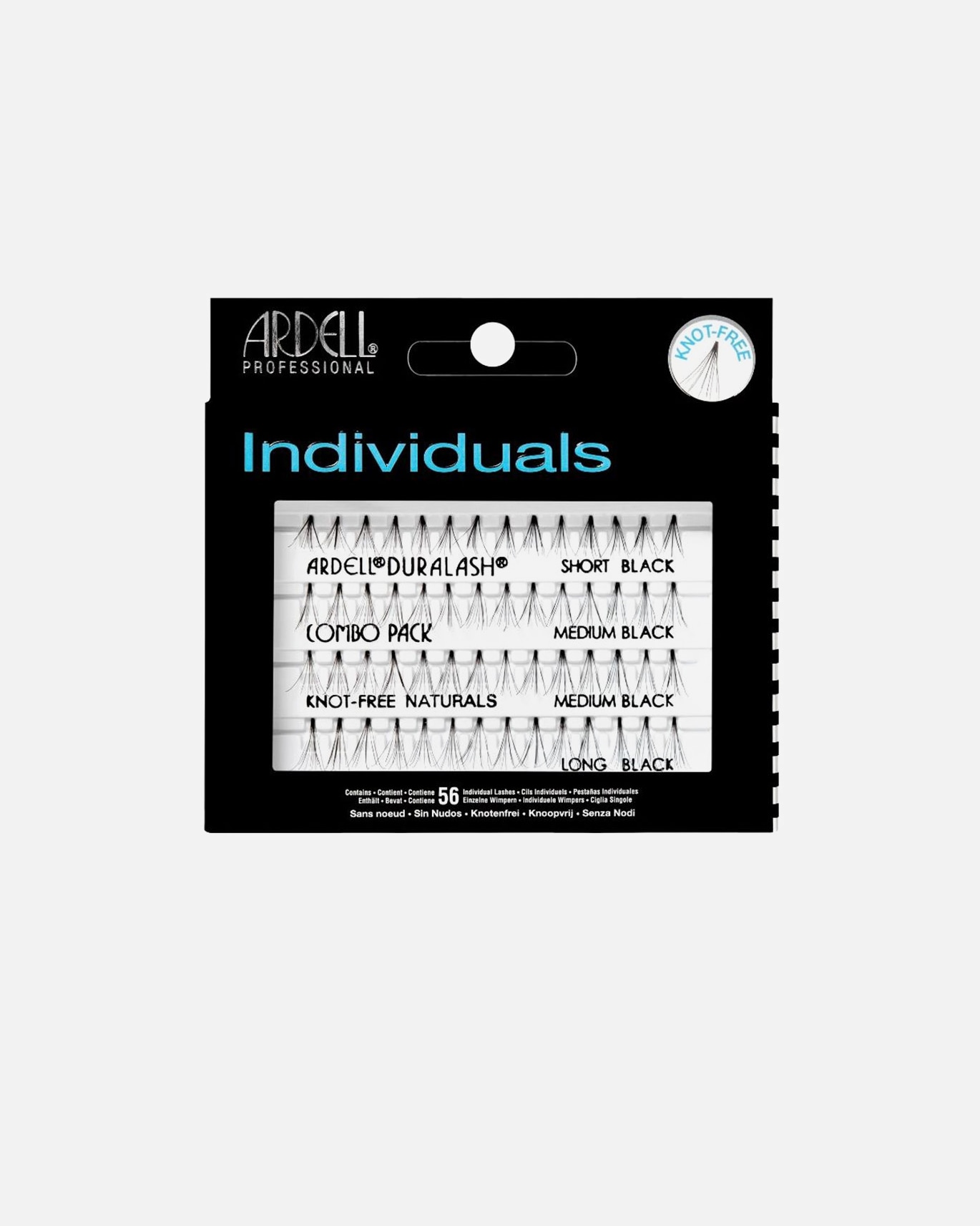 Sztuczne rzęsy dla Unisex Ardell ARDELL INDIVIDUALS COMBO TRIO PACK bez węzłów, naturalny, miękki w dotyku 56 Stück