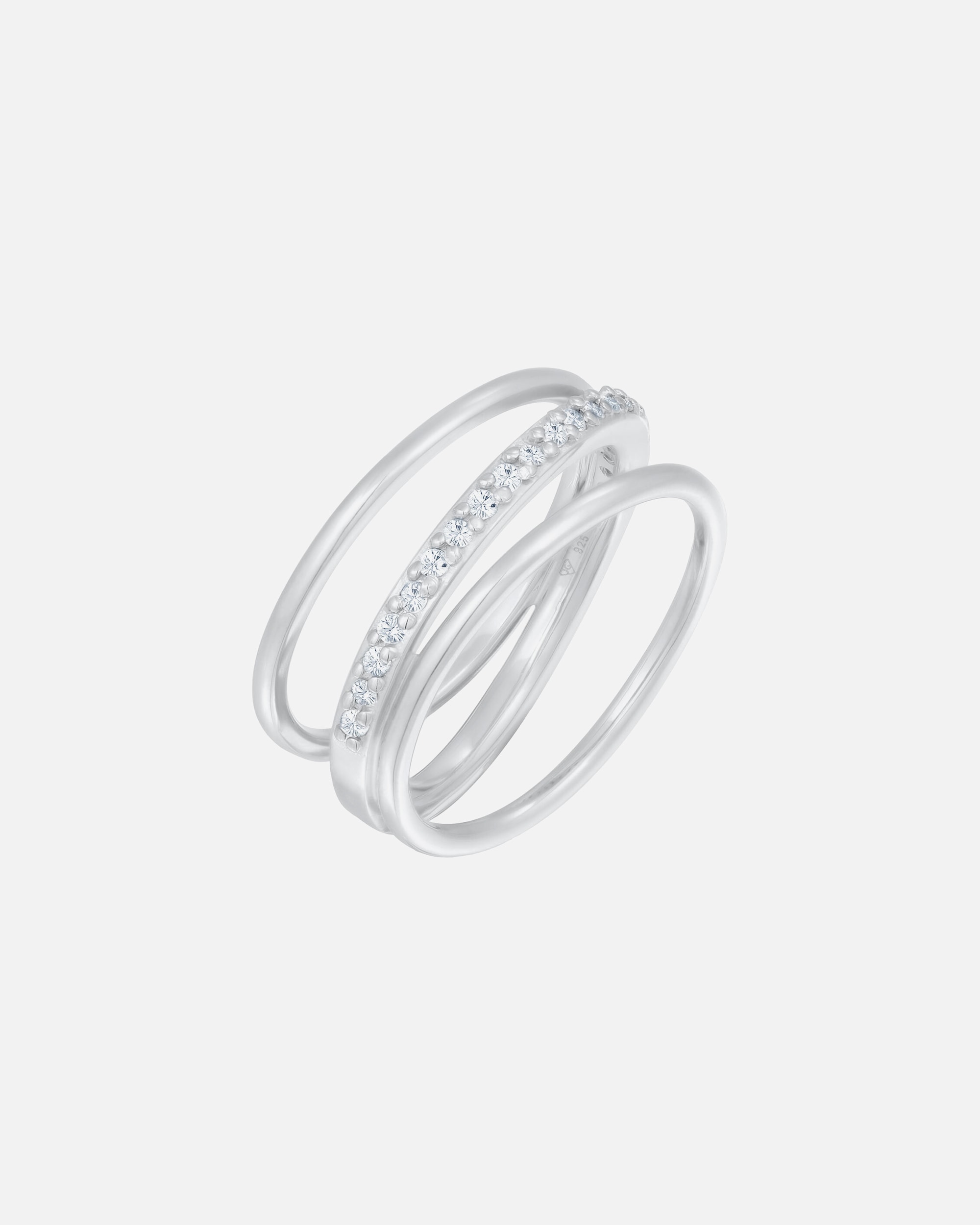 Pierścionek dla Kobieta Elli Damska obrączka mieniąca się cyrkoniami ze srebra próby 925 Sterling Silver 58