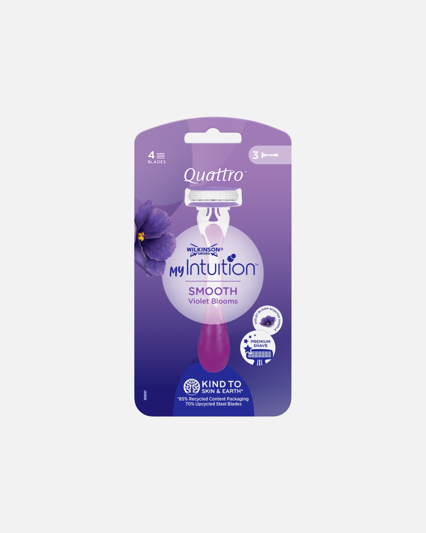 Brzytwa dla Kobieta Wilkinson My Intuition Quattro Smooth Violet Bloom 1 sztuka