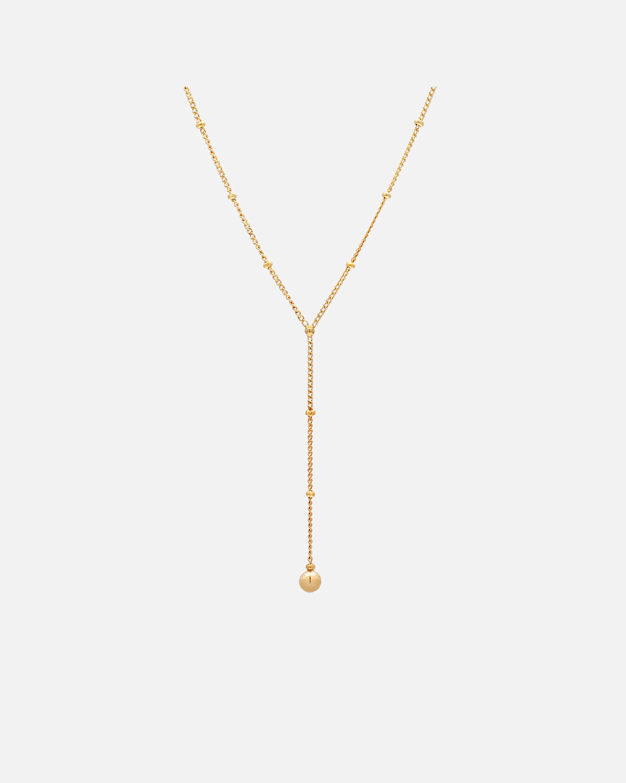Naszyjnik dla Kobieta Elli Piłka damska Choker Y-Chain Ball Geo Basic 925 Sterling Silver Pozłacana 36