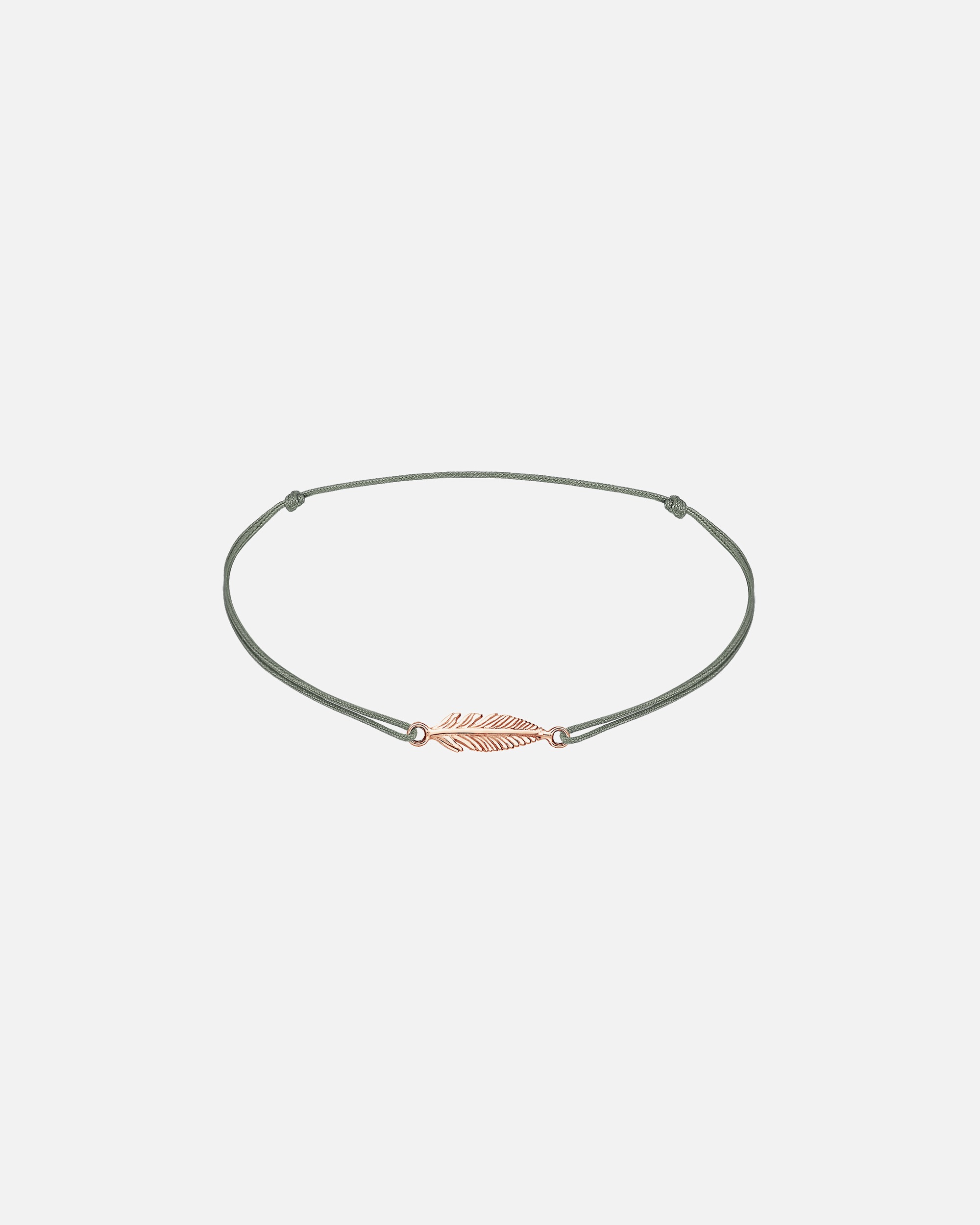 Ozdoby dla Kobieta Elli Damska bransoletka na kostkę pióro boho niebieski nylon w srebrze 925 Sterling Silver rosefarben