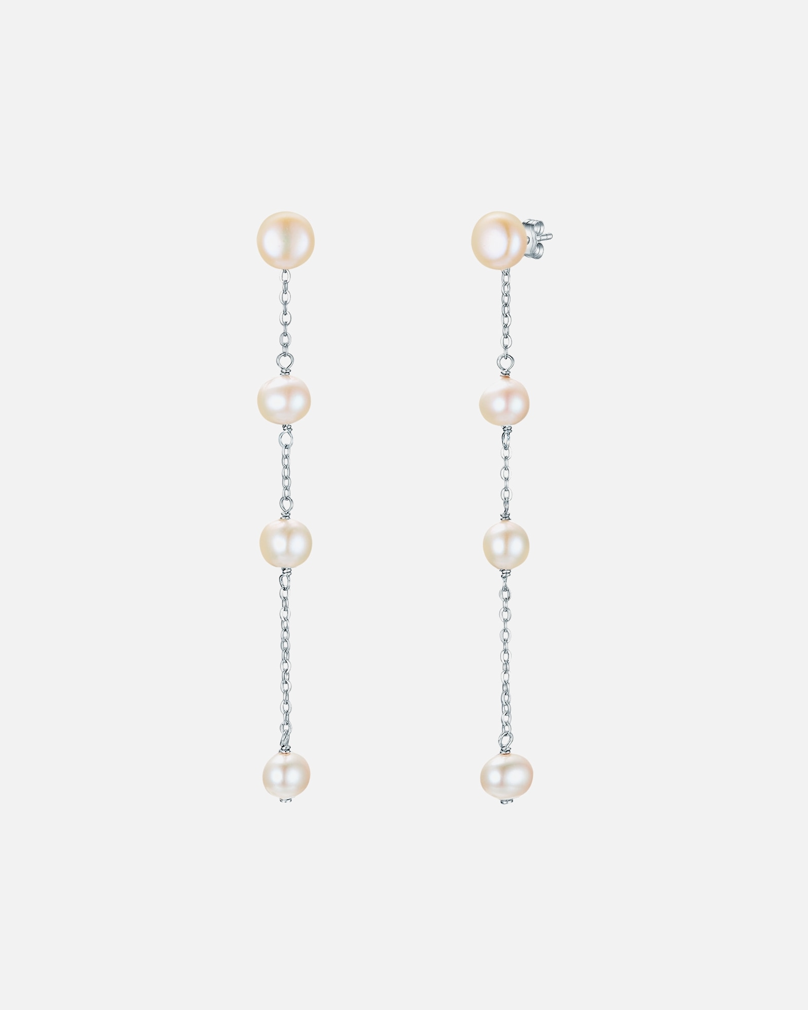 Kolczyki dla Kobieta Valero Pearls Srebro wysokiej pr óby Perła hodowlana słodkowodna 72,0 mm