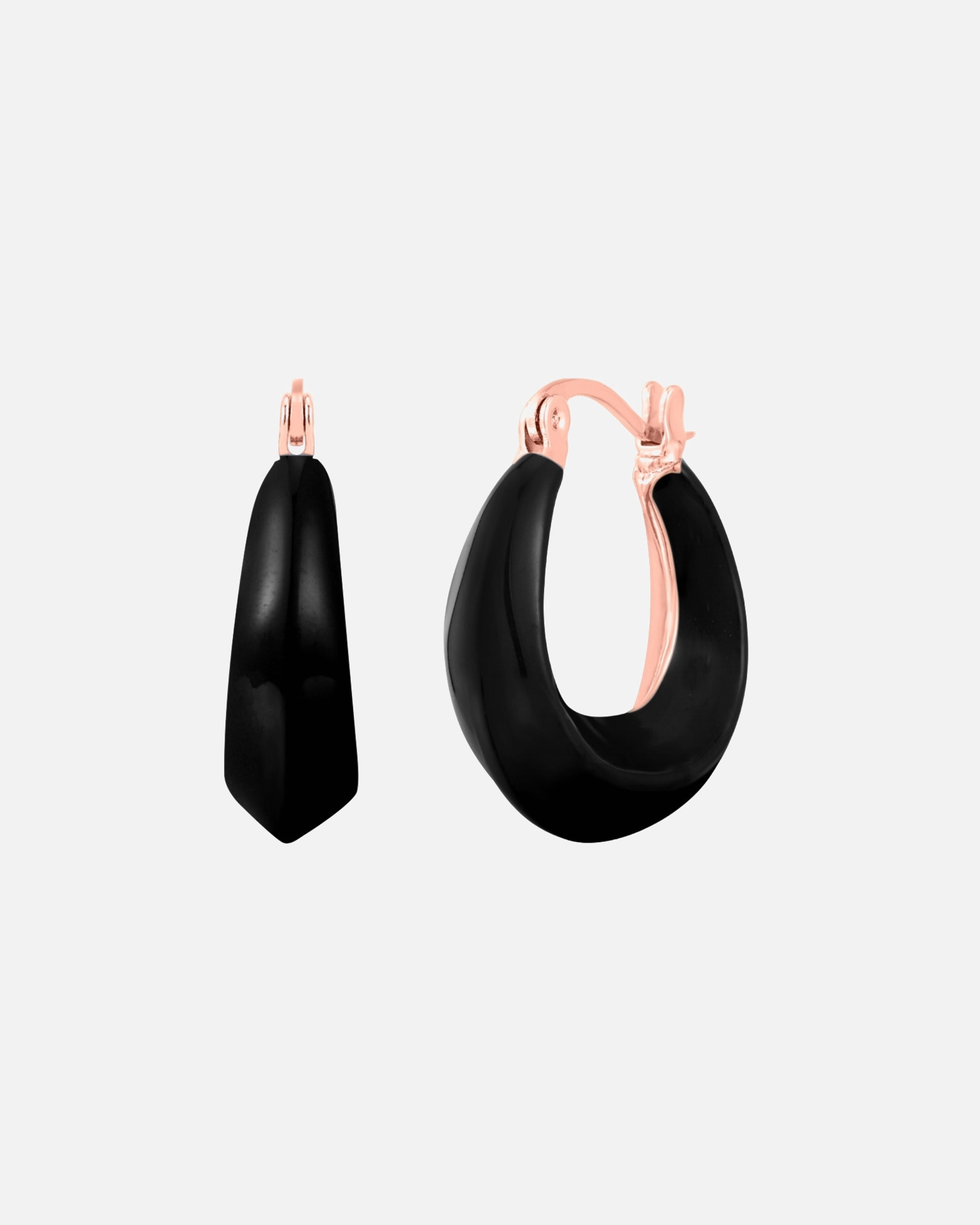 Obrączki dla Kobieta Yokoamii Kolczyki z Mosiadz w Różowy złoty 24,5 mm