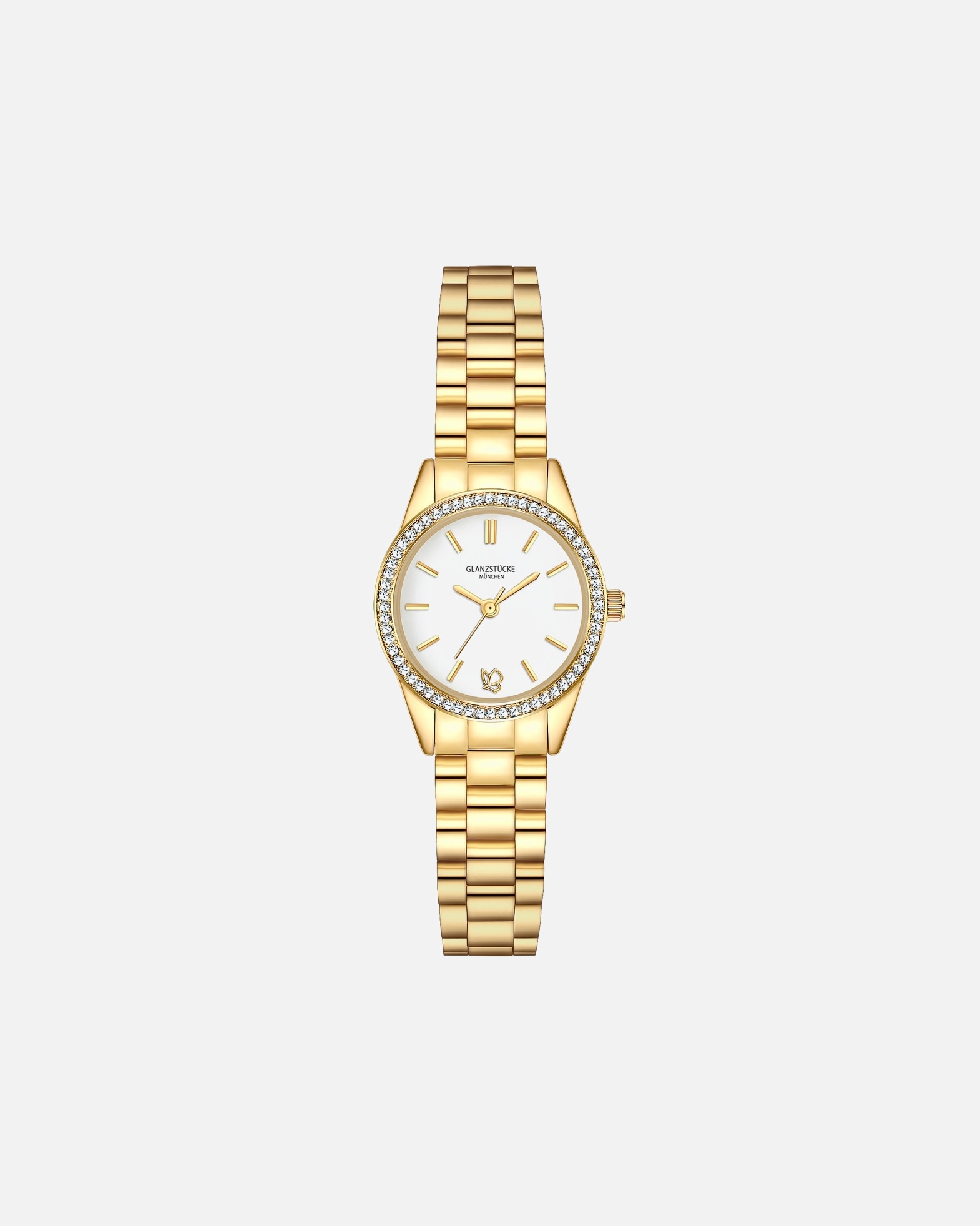 Zegar dla Kobieta Glanzstücke München Zegarek na reke ze stali nierdzewnej w kolorze zlotym 25,0 mm