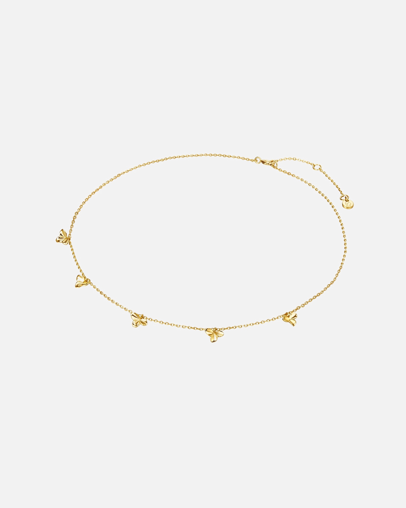 Naszyjnik dla Kobieta Glanzstücke München Naszyjnik srebrny Kwiat srebro wysokiej próby żółte złoto 35,0 cm Basiskette + 5,0 cm Verlängerung