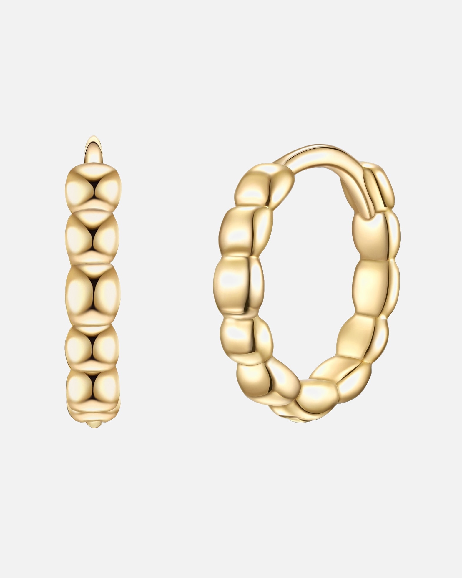 Kolczyki dla Kobieta Glanzstücke München Srebrne kolczyki kreole srebro wysokiej próby żółte złoto 11,4 mm