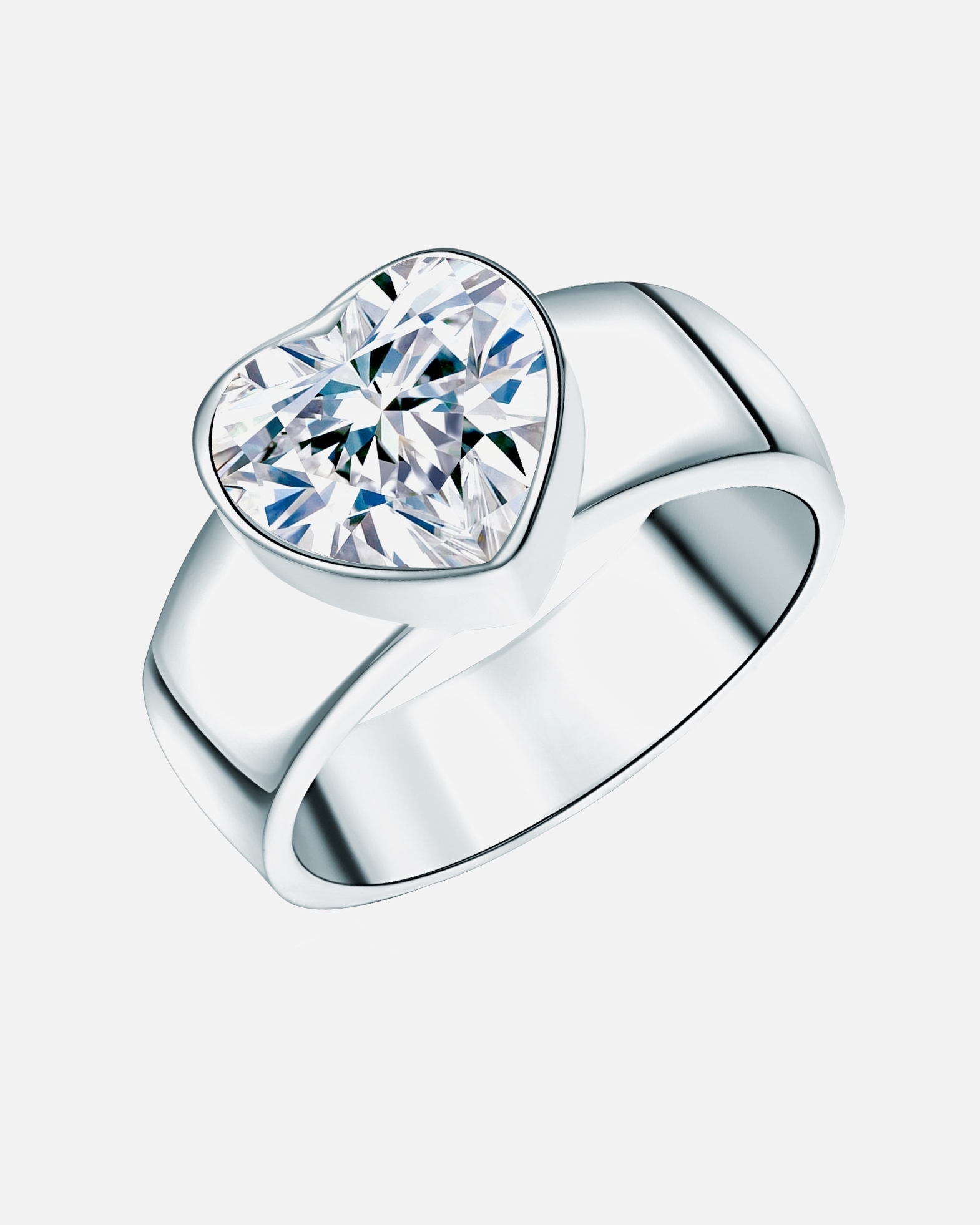 Pierścionek dla Kobieta Rafaela Donata Pierścionek Serce Srebro wysokiej próby Srebrny 50