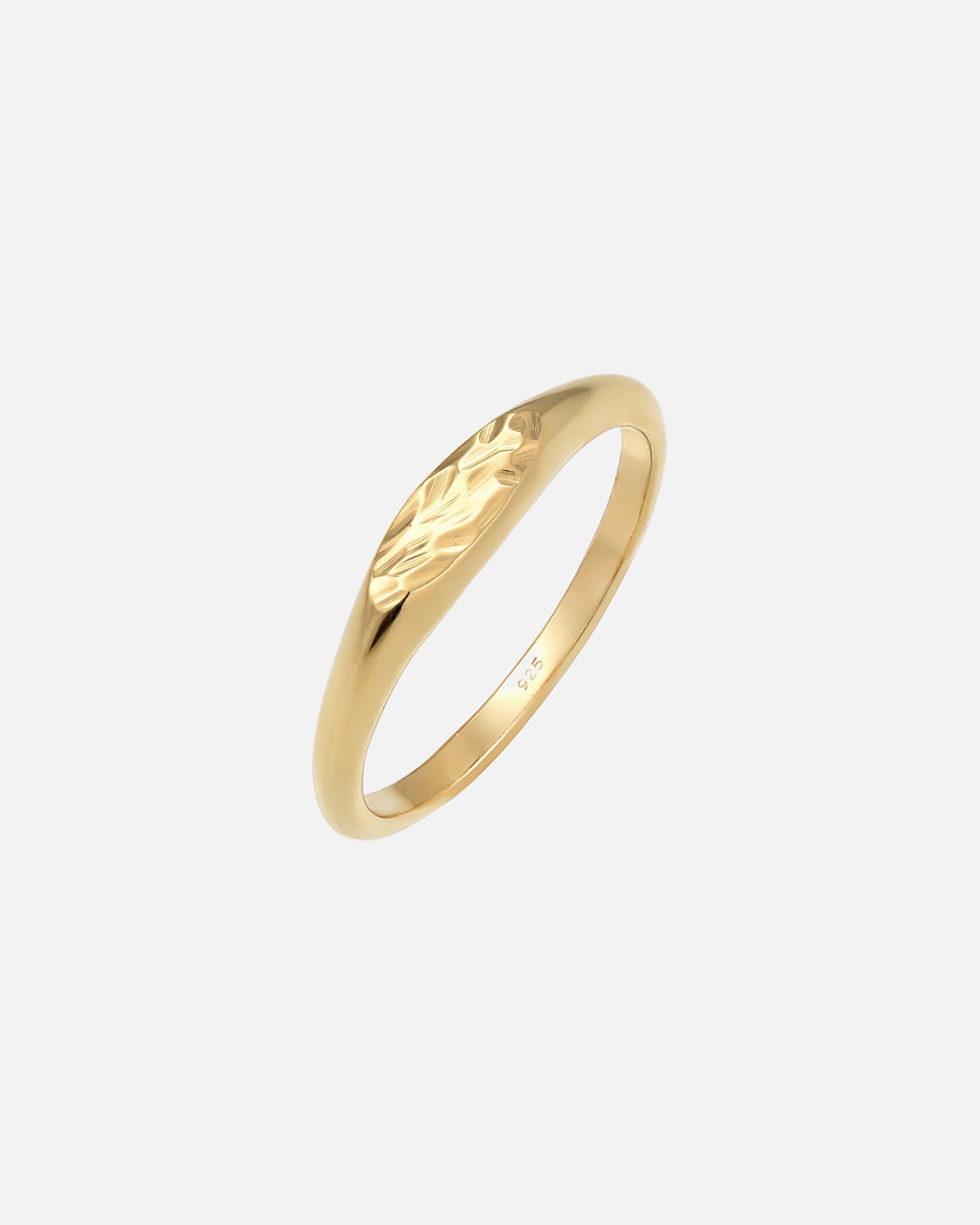 Pierścionek dla Kobieta Elli Siegelring Oval Pinky Ring Gehämmert 925 Silber 46