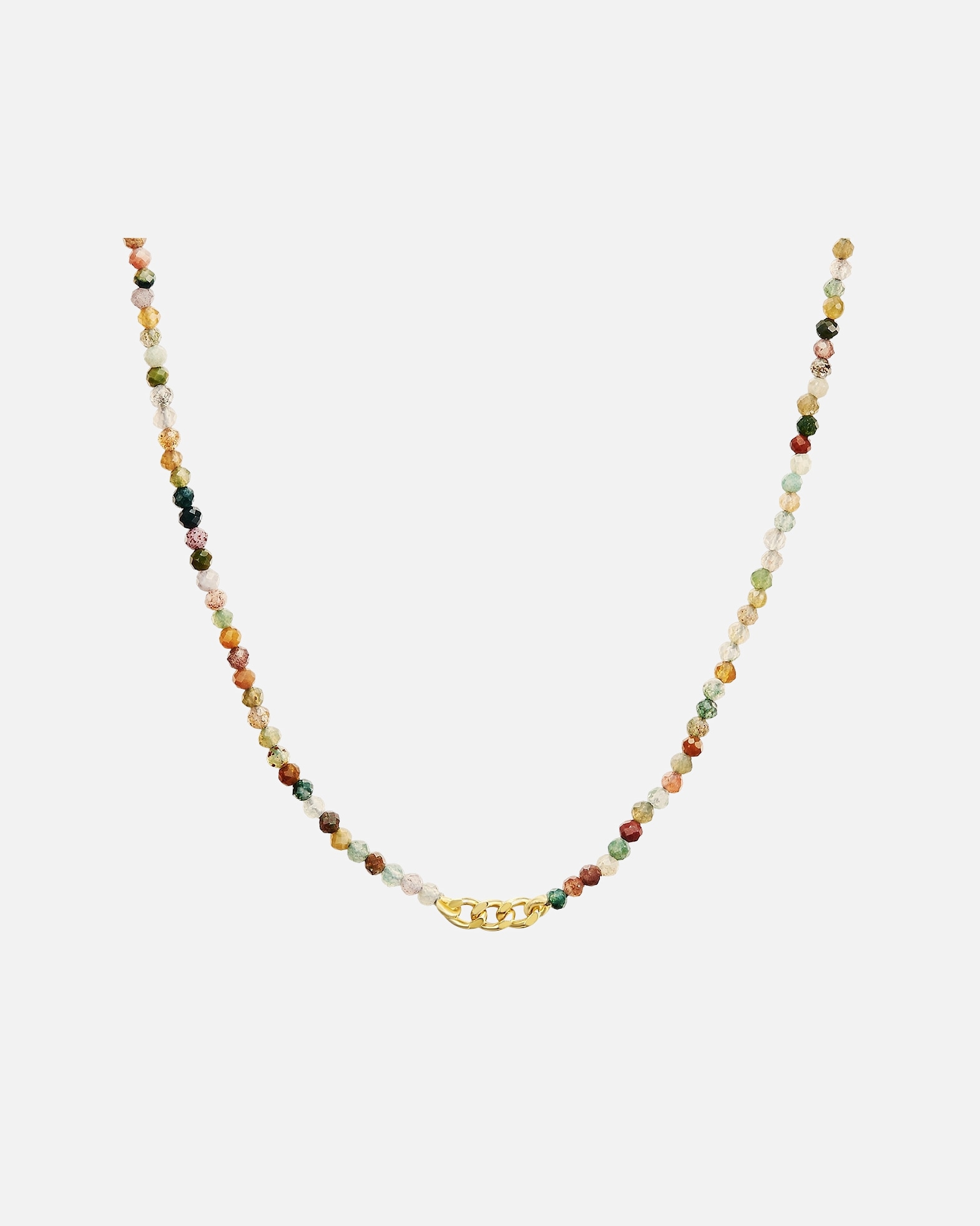 Naszyjnik dla Kobieta Glanzstücke München Naszyjnik srebrny srebro wysokiej próby Agat żółte złoto 40,0 cm Basiskette + 5,0 cm Verlängerung