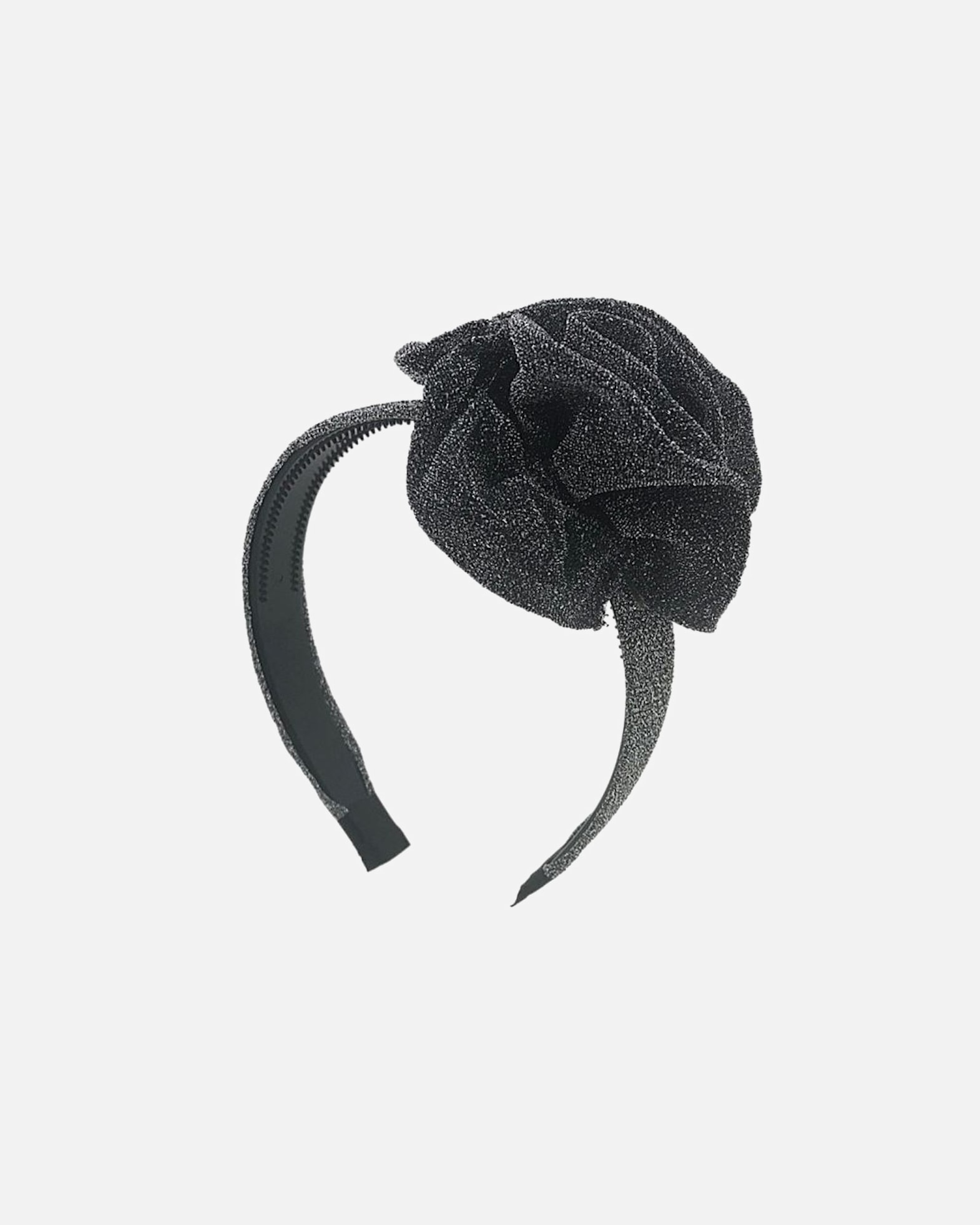 Opaska na głowę dla Unisex SOHO SOHO brokatowa opaska z kokardką Srebrny