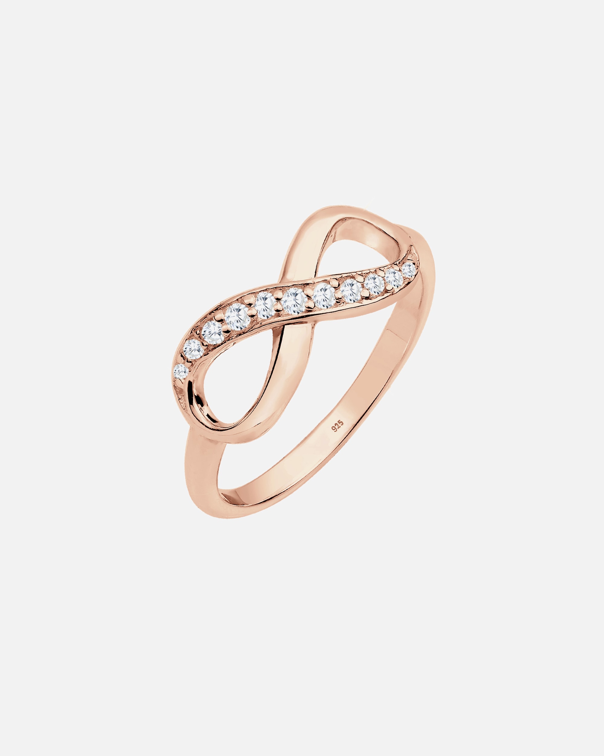 Pierścionek dla Kobieta Elli Damski symbol nieskończoności Eternity Trend z kryształami cyrkonii w srebrze 925 Sterling Silver 56