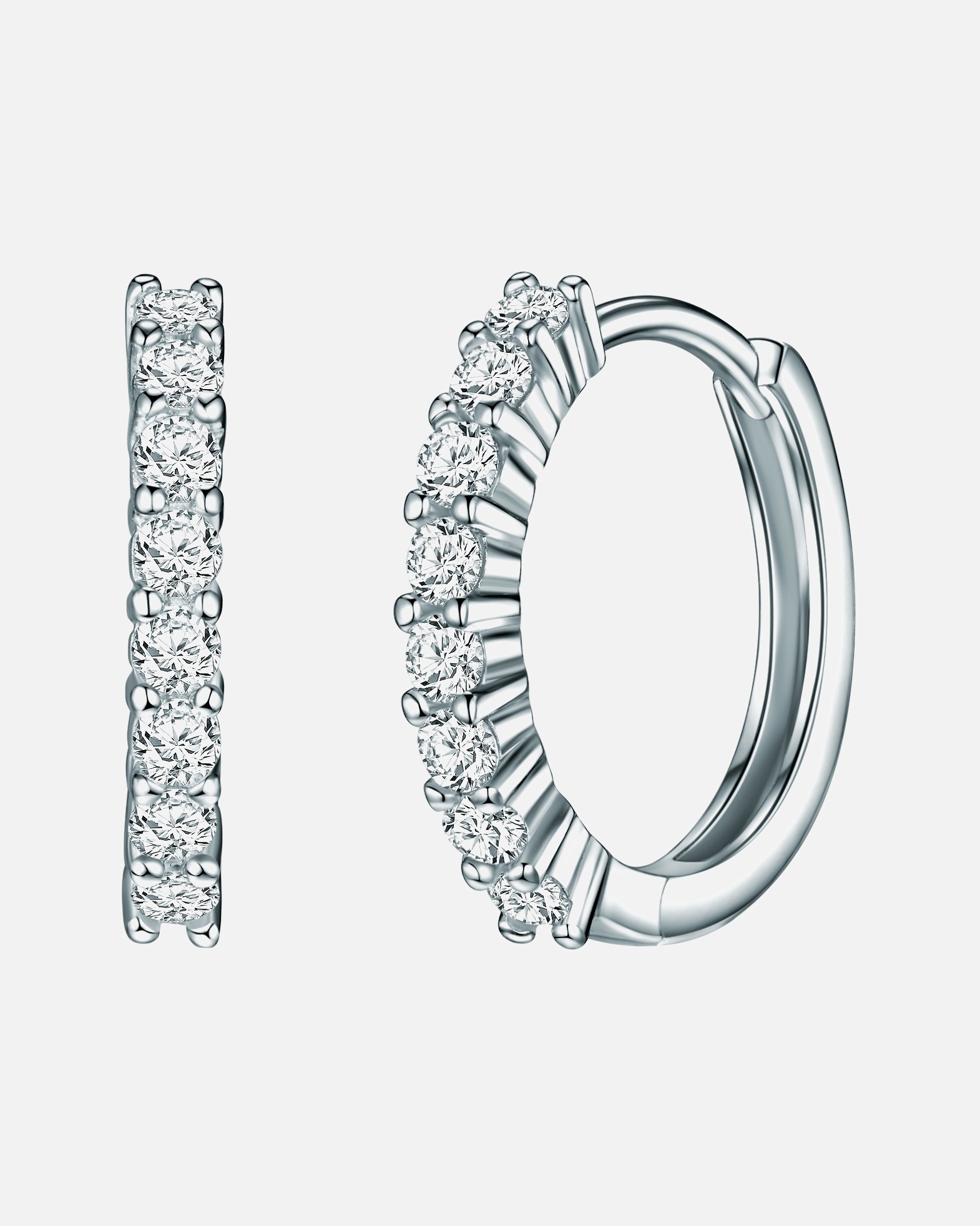 Obrączki dla Kobieta Rafaela Donata Srebrne kolczyki kreole srebro wysokiej próby Cyrkonia srebrny 15,0 mm