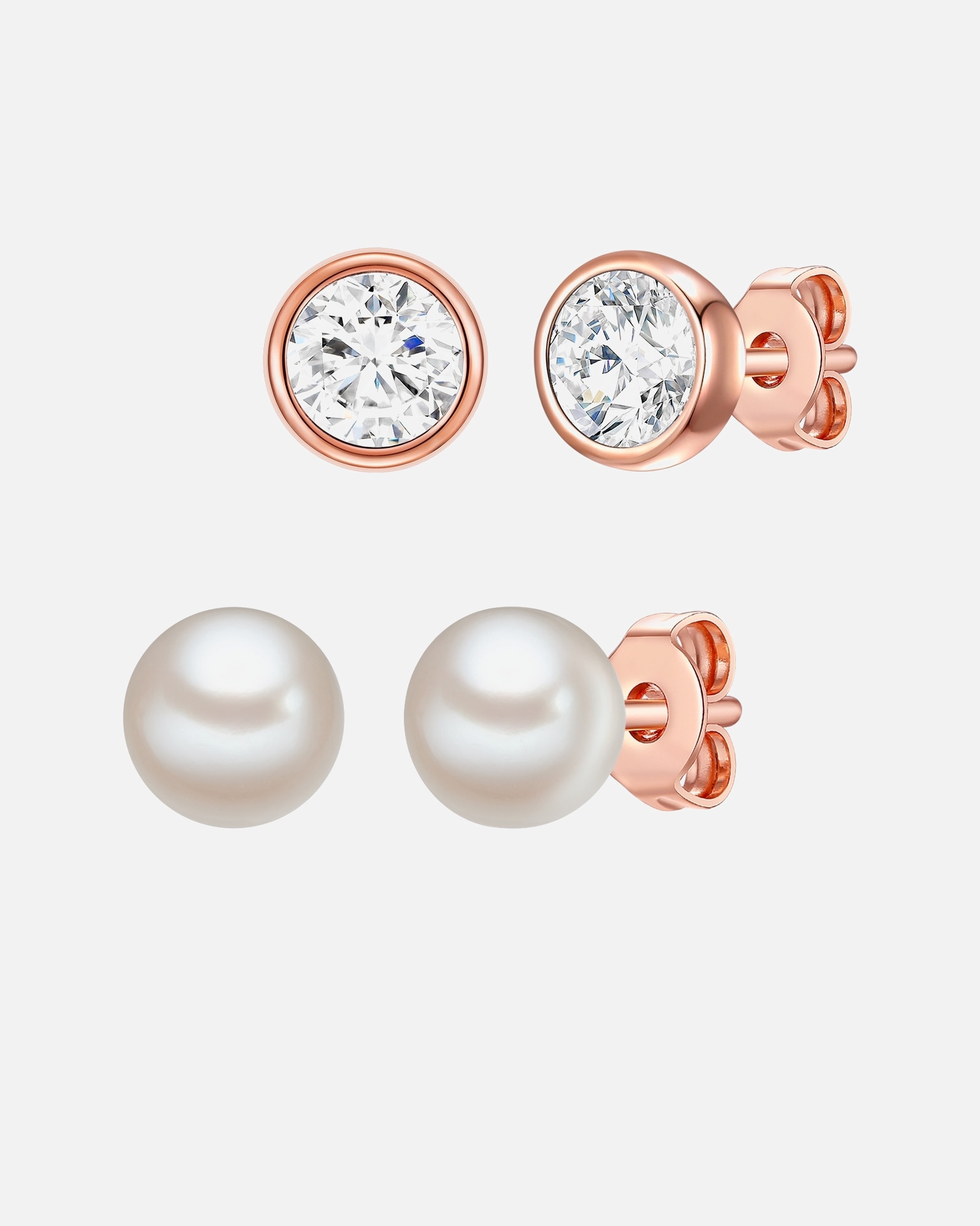 Kolczyki dla Kobieta Rafaela Donata Komplet z kryształami Swarovski® srebro wysokiej próby zdobiony kryształkami Swarovski® Perła hodowlana słodkowodna srebrny 6,0 - 6,5 mm