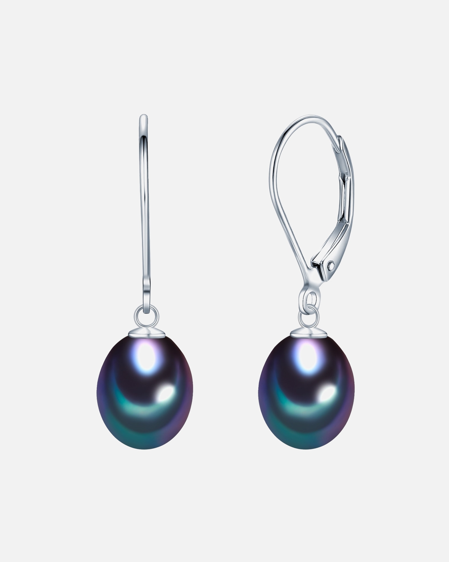 Kolczyki dla Kobieta Kolczyki wiszące z perłą srebro wysokiej próby Perła hodowlana słodkowodna srebrny 25,0 mm