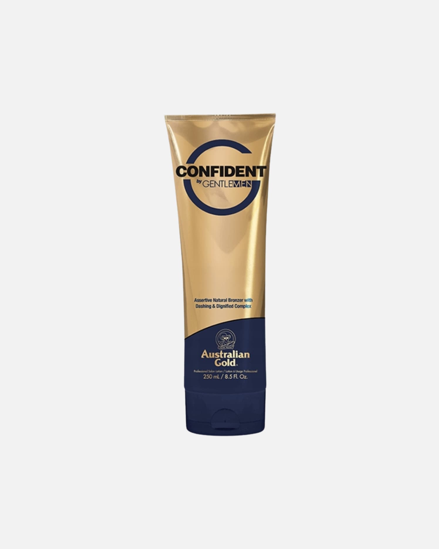 Samoopalacz dla Mężczyzna Australian Gold Gentlemen Confident Gold balsam do opalania na słońcu i w solarium z bronzerem dla mężczyzn 250 ml